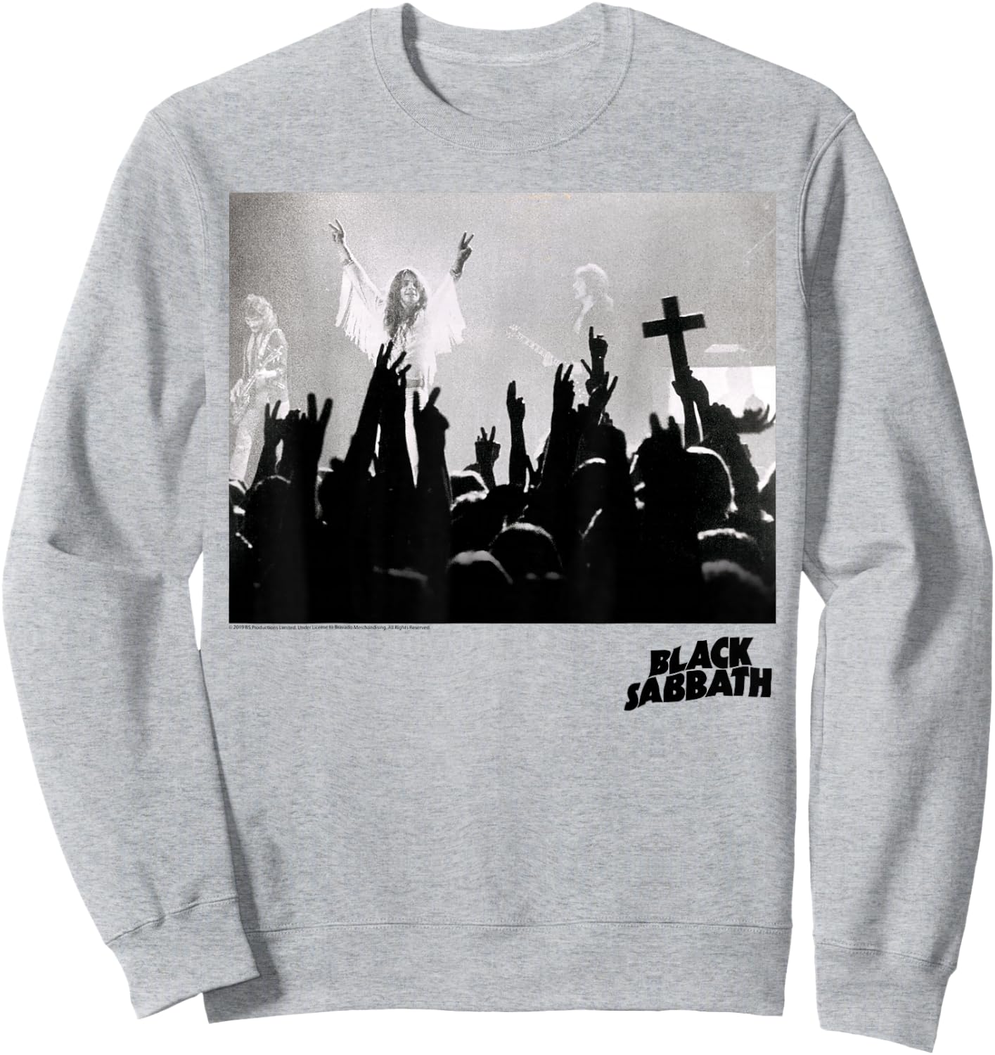 Black Sabbath Official Hands Photo Sweatshirt - Sweatshirt | Ash