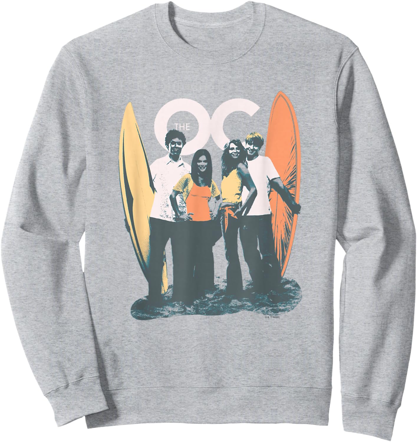 The O.C. Main Characters Surf Boards Beach Group Shot Sweatshirt - Sweatshirt | Ash