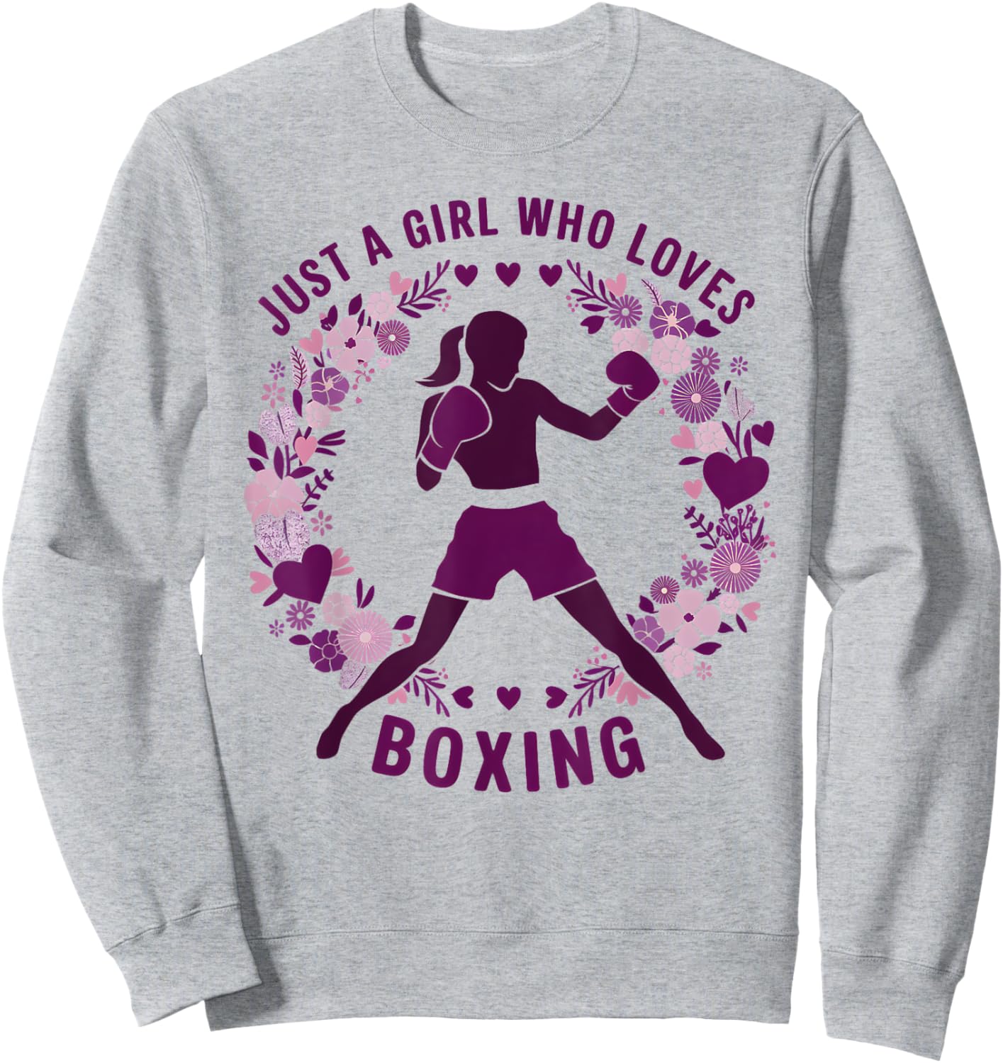 Just A Girl Who Loves Boxing Cute Boxer Boxing Lovers Sweatshirt - Sweatshirt | Ash