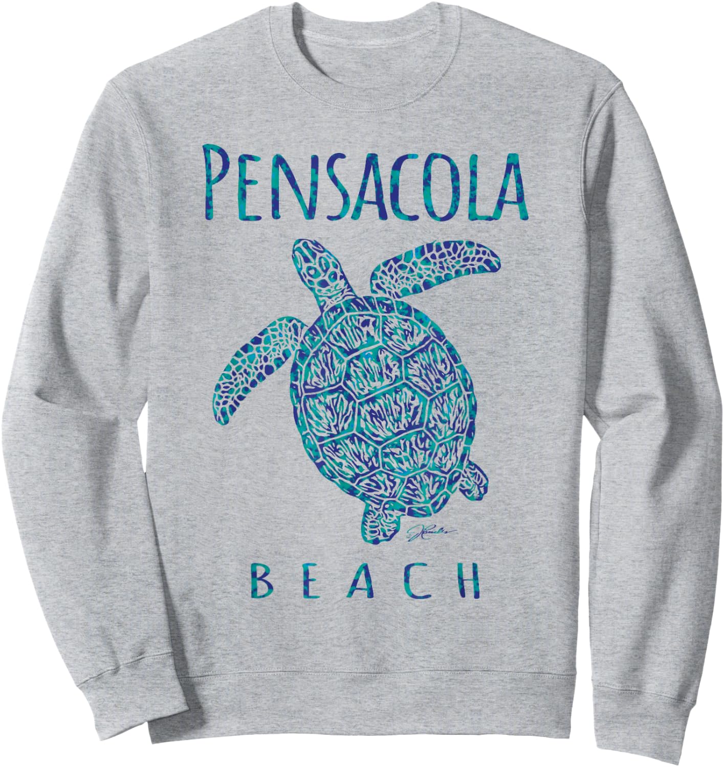 JCombs: Pensacola Beach, FL, Sea Turtle, Beach Sweatshirt - Sweatshirt | Ash