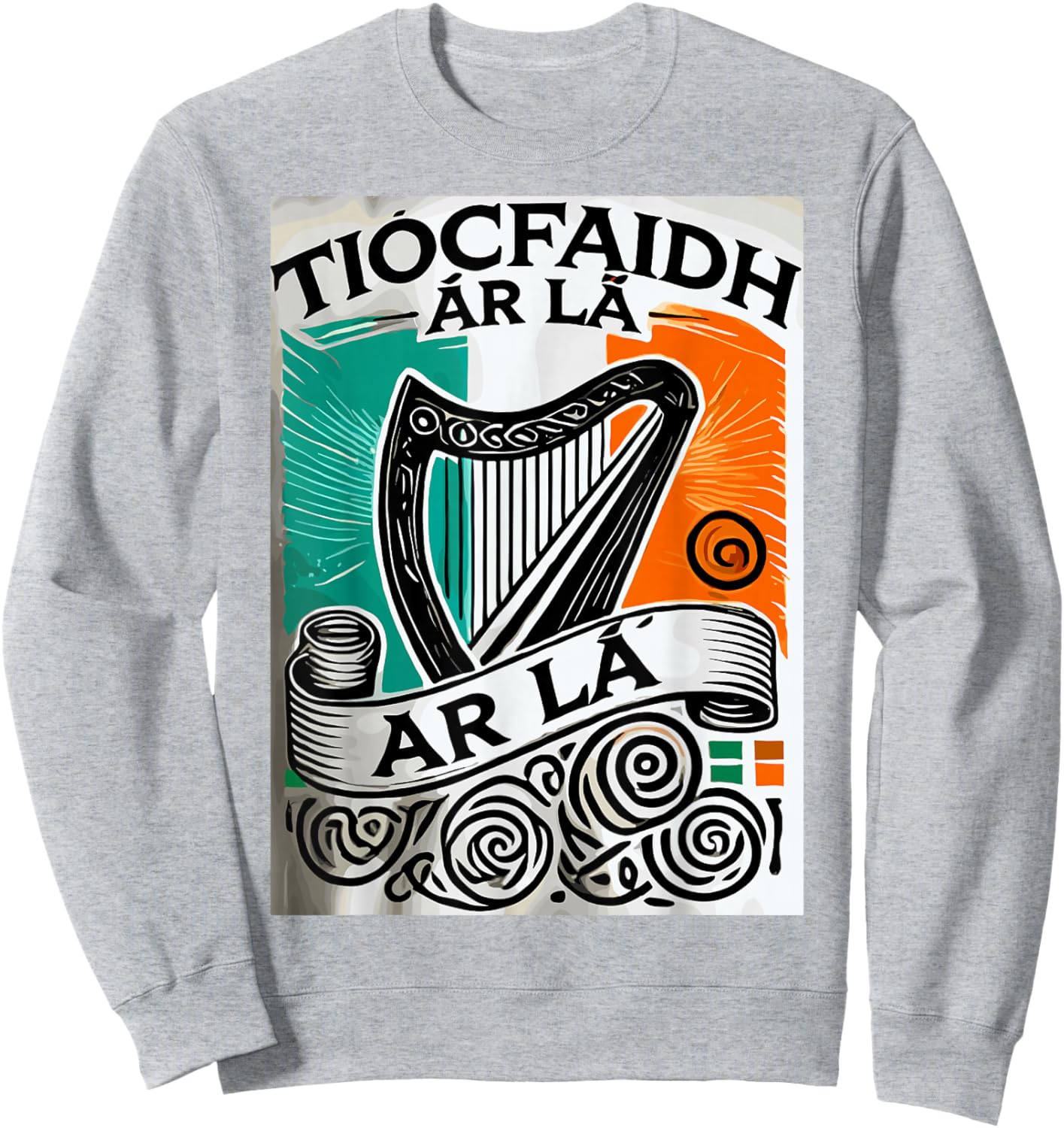 Tiocfaidh Ar La Vintage Ireland Irish Flag Irish Republican Sweatshirt - Sweatshirt | Ash
