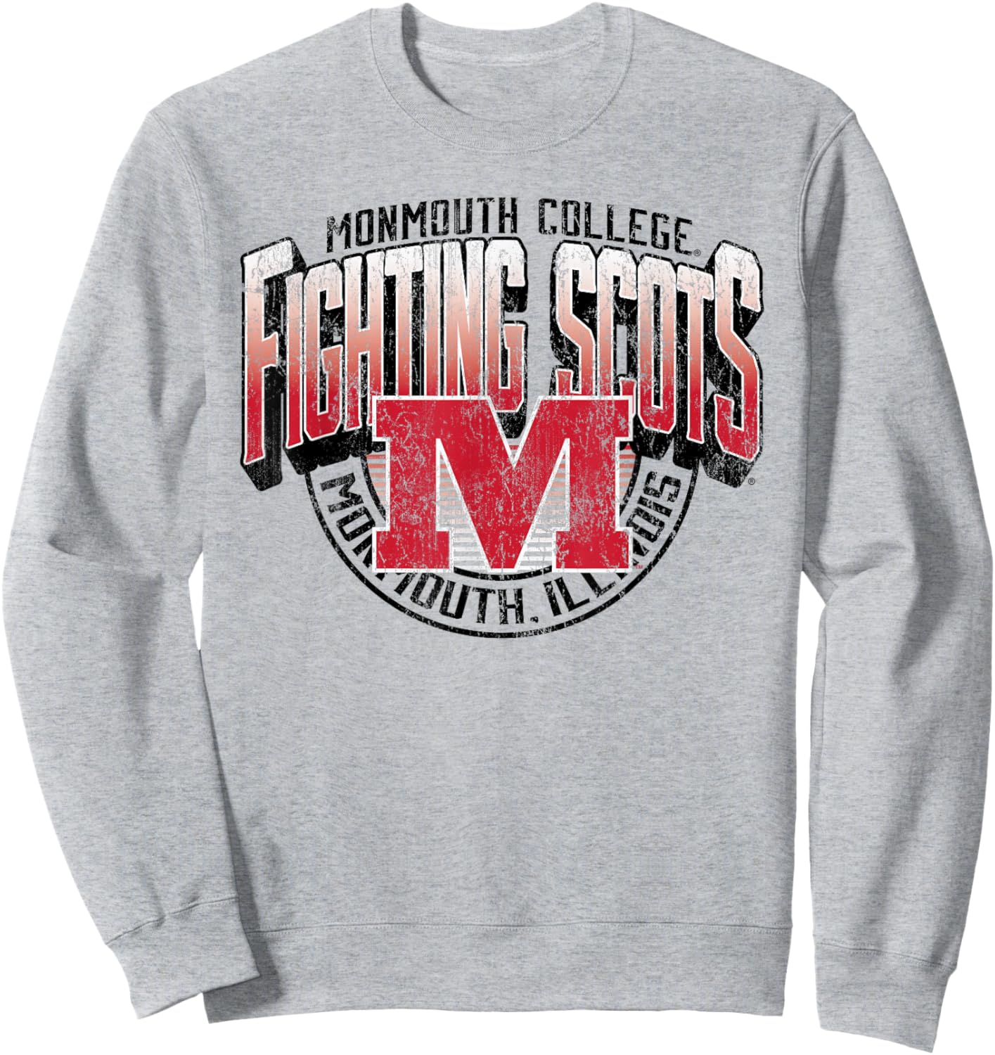 Monmouth College Fighting Scots Vintage Major Gray Sweatshirt - Sweatshirt | Ash