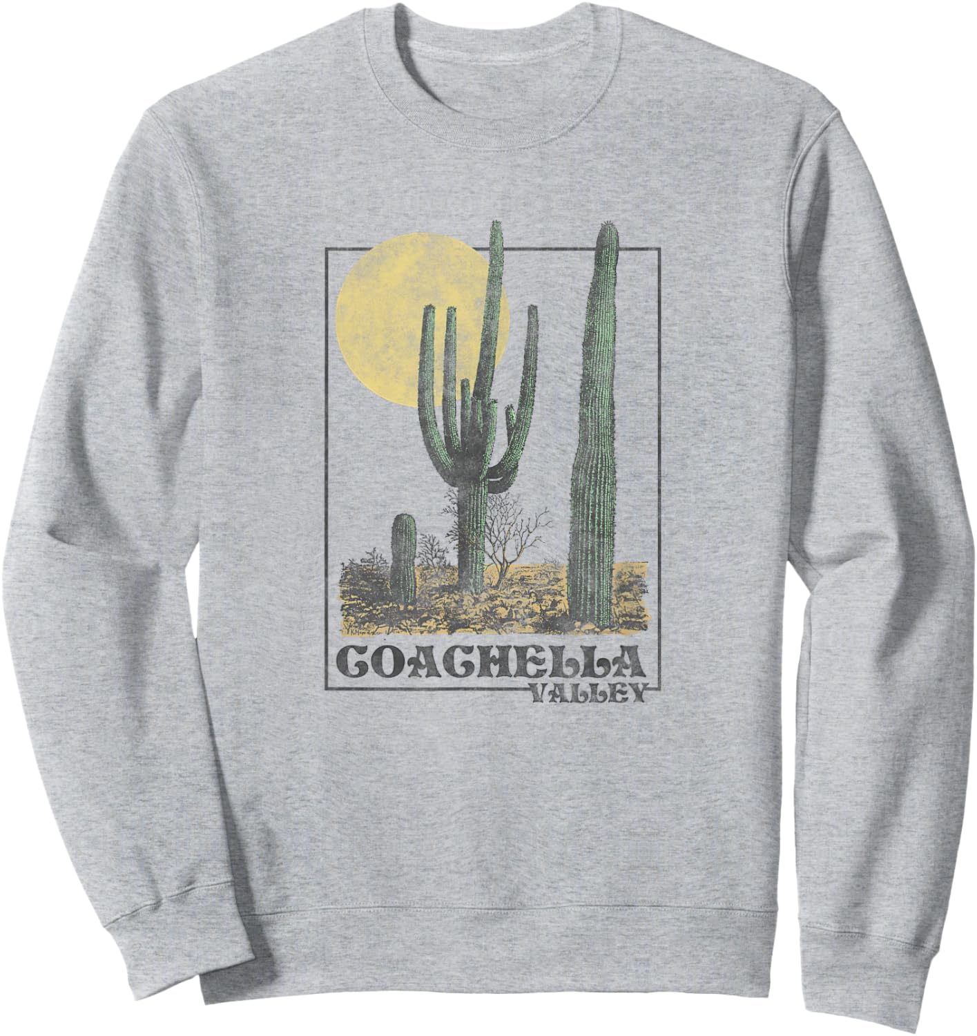 Coachella Valley Desert Scene , grey, S Sweatshirt - Sweatshirt | Ash