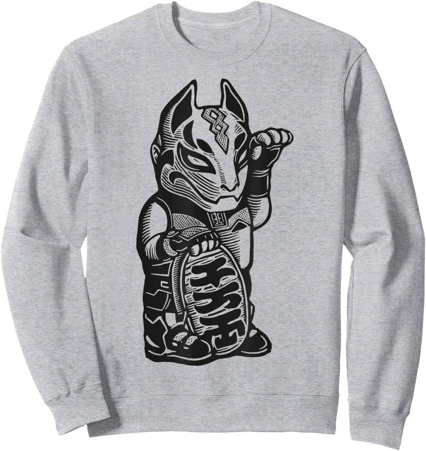Fortnite Drift Wood Carved Art Print Logo Sweatshirt - Sweatshirt | Ash