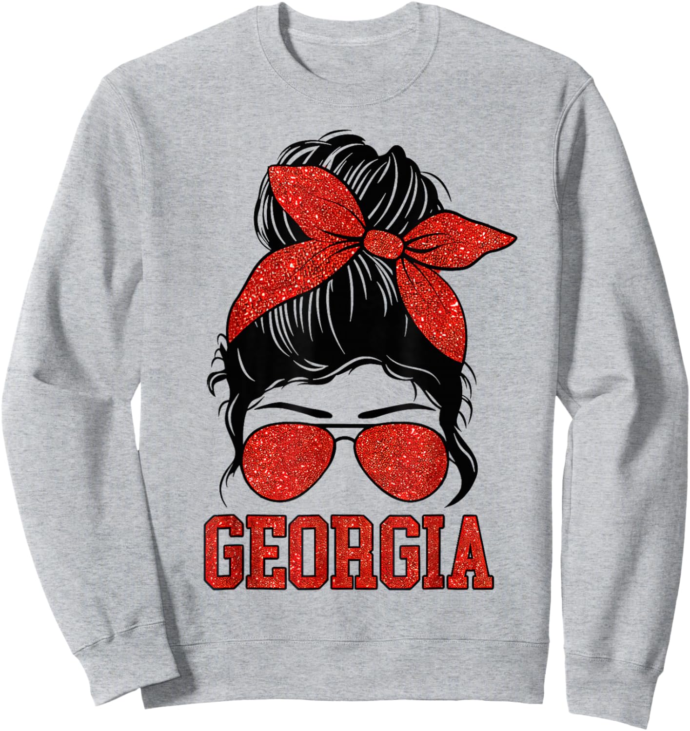 Girls Georgia Messy Bun Varsity Vintage Sweatshirt - Sweatshirt | Ash