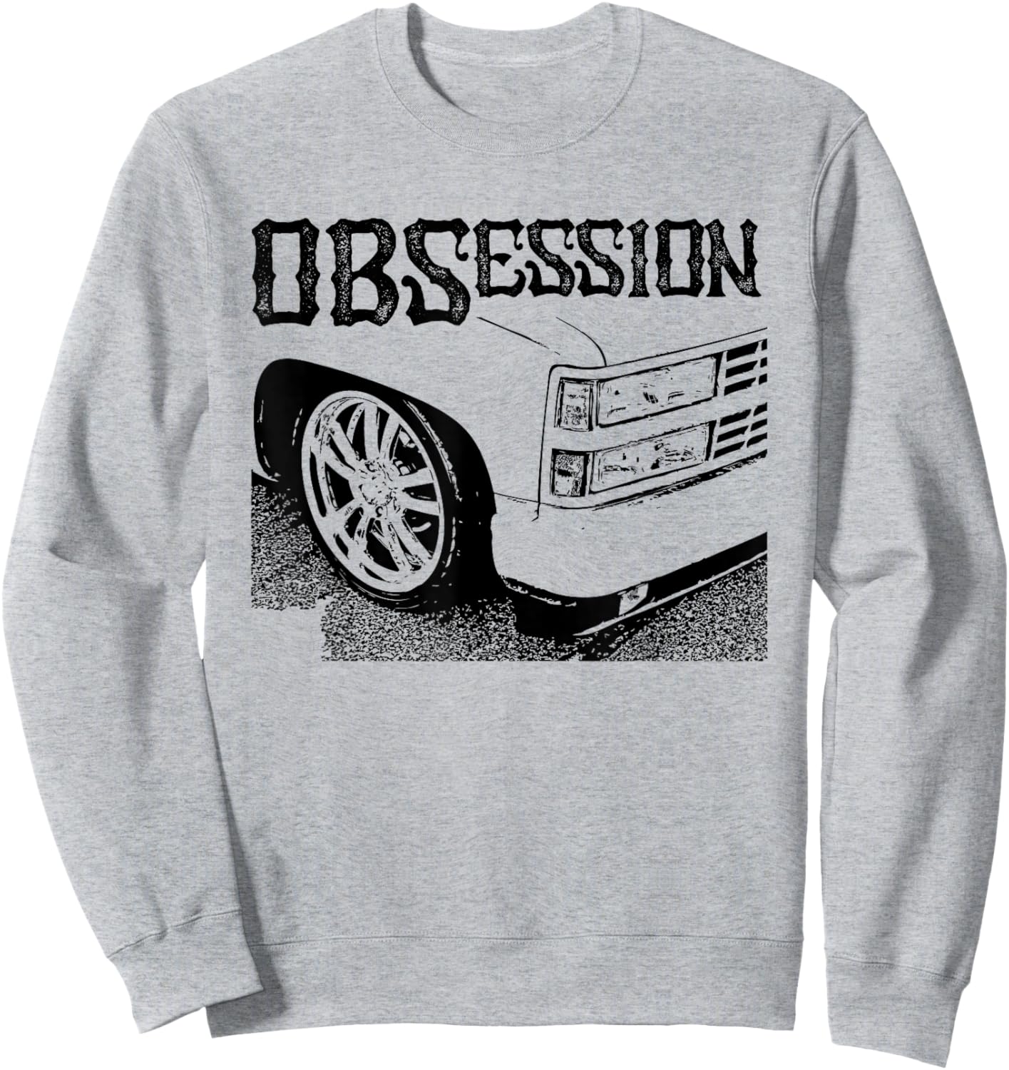 OBS Single Cab Truck Old Body Style Retro Vintage CK Truck Sweatshirt - Sweatshirt | Ash