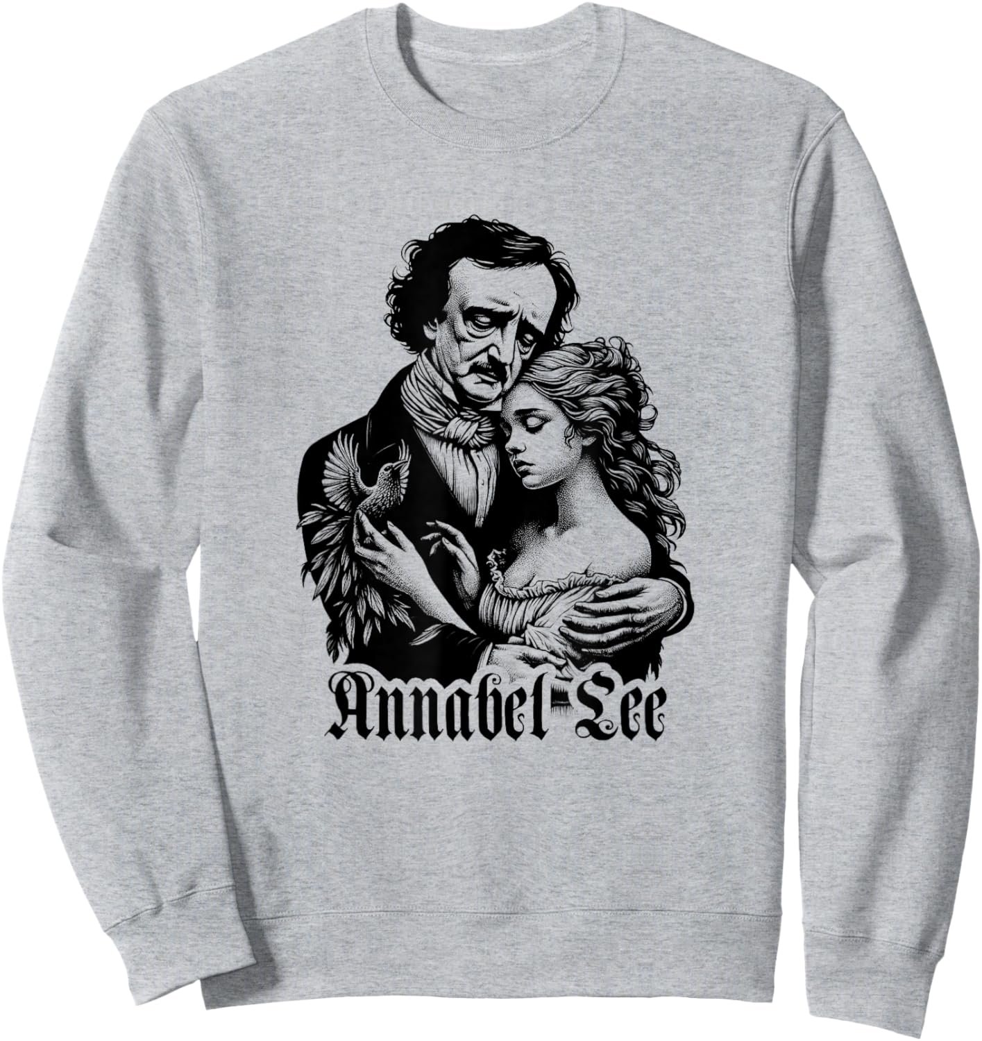 Edgar Allan Poe Annabel Lee Illustration Sweatshirt - Sweatshirt | Ash