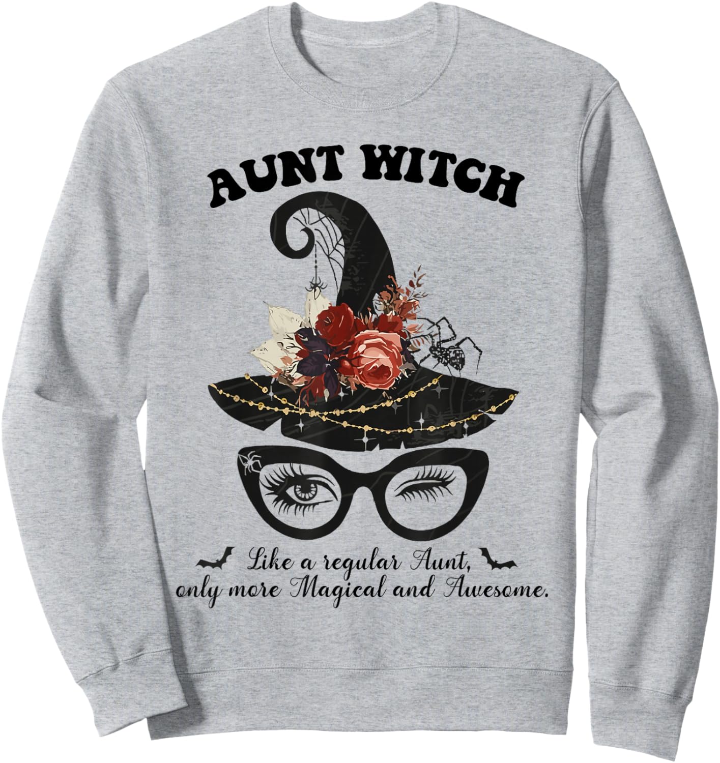 Magical Aunt Witch - Awesome Halloween Witchy Aunt Costume Sweatshirt - Sweatshirt | Ash