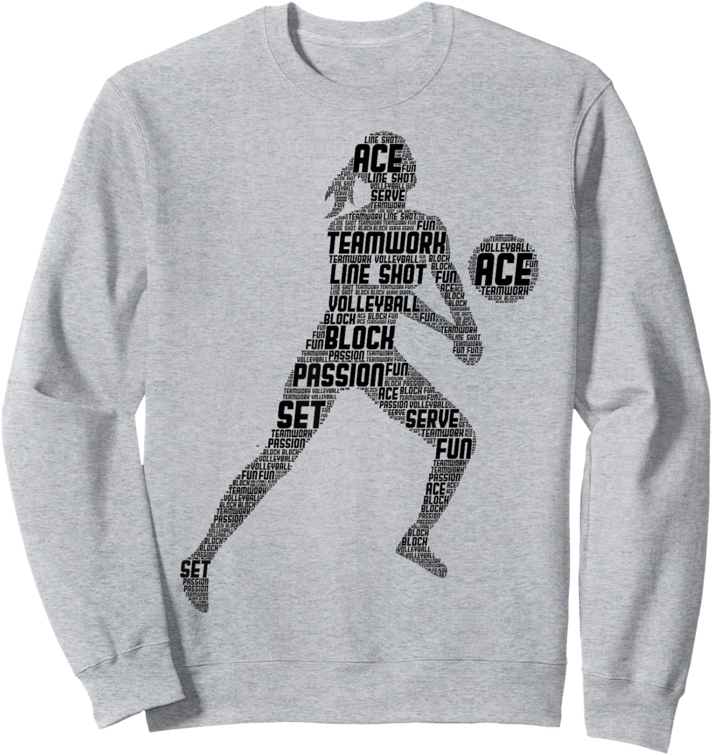 Volleyball Girls Volleyball Girl Women Ladies Sweatshirt - Sweatshirt | Ash