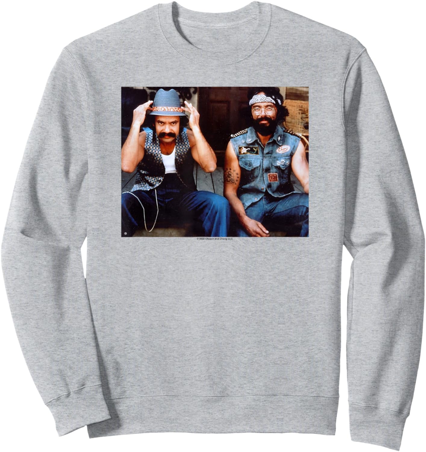 Cheech & Chong's Next Movie Hanging Out Picture Sweatshirt - Sweatshirt | Ash