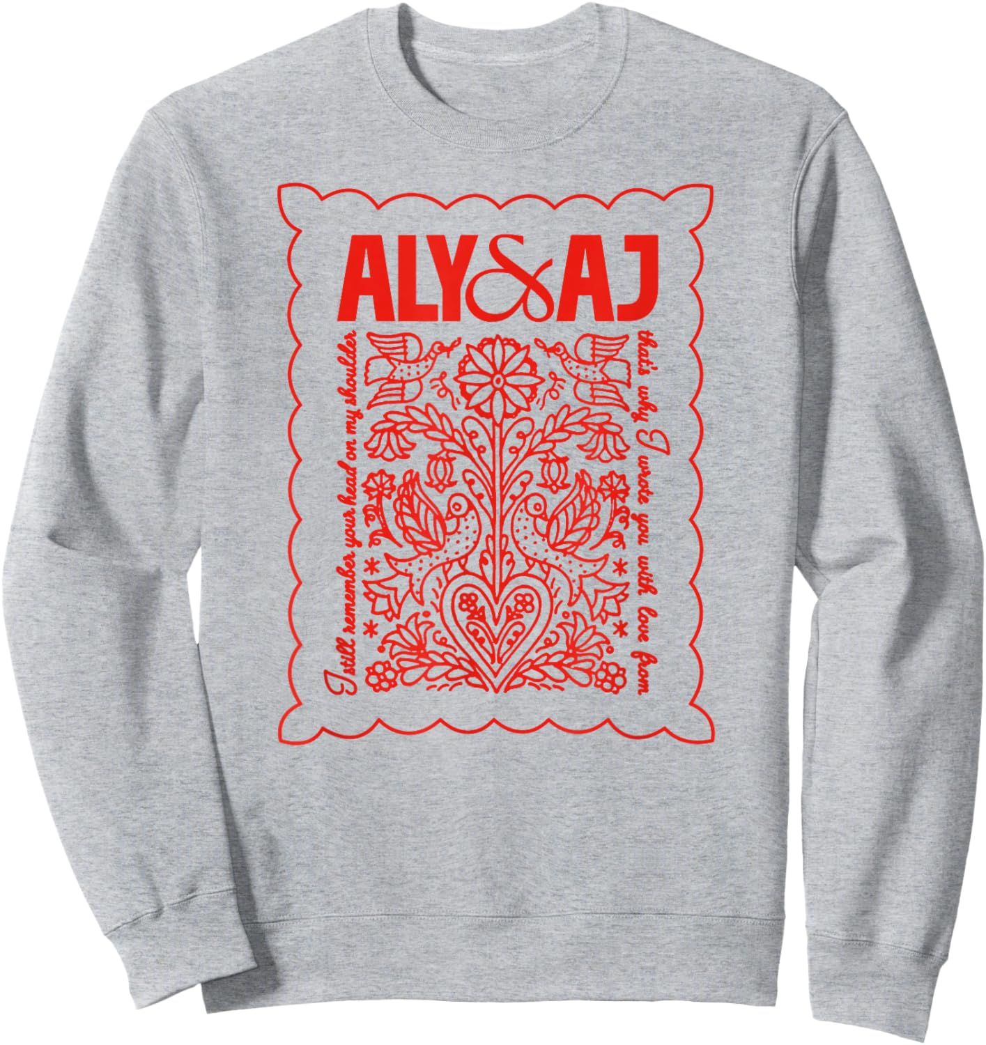 Aly & AJ with Love from Handkerchief Sweatshirt - Sweatshirt | Ash