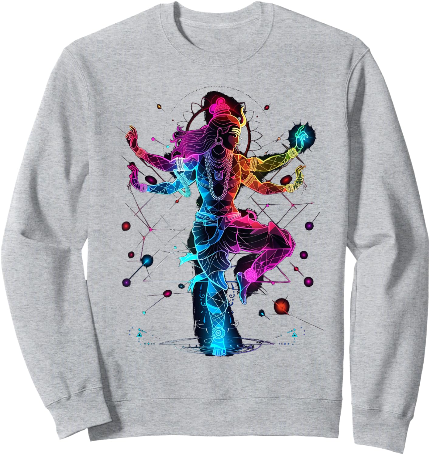 Shiva spiritual hindu god tandava dance yoga meditation Sweatshirt - Sweatshirt | Ash