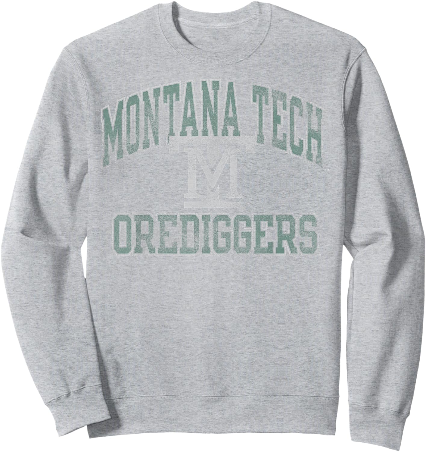 Montana Tech Orediggers Vintage Worn Heather Gray Sweatshirt - Sweatshirt | Ash
