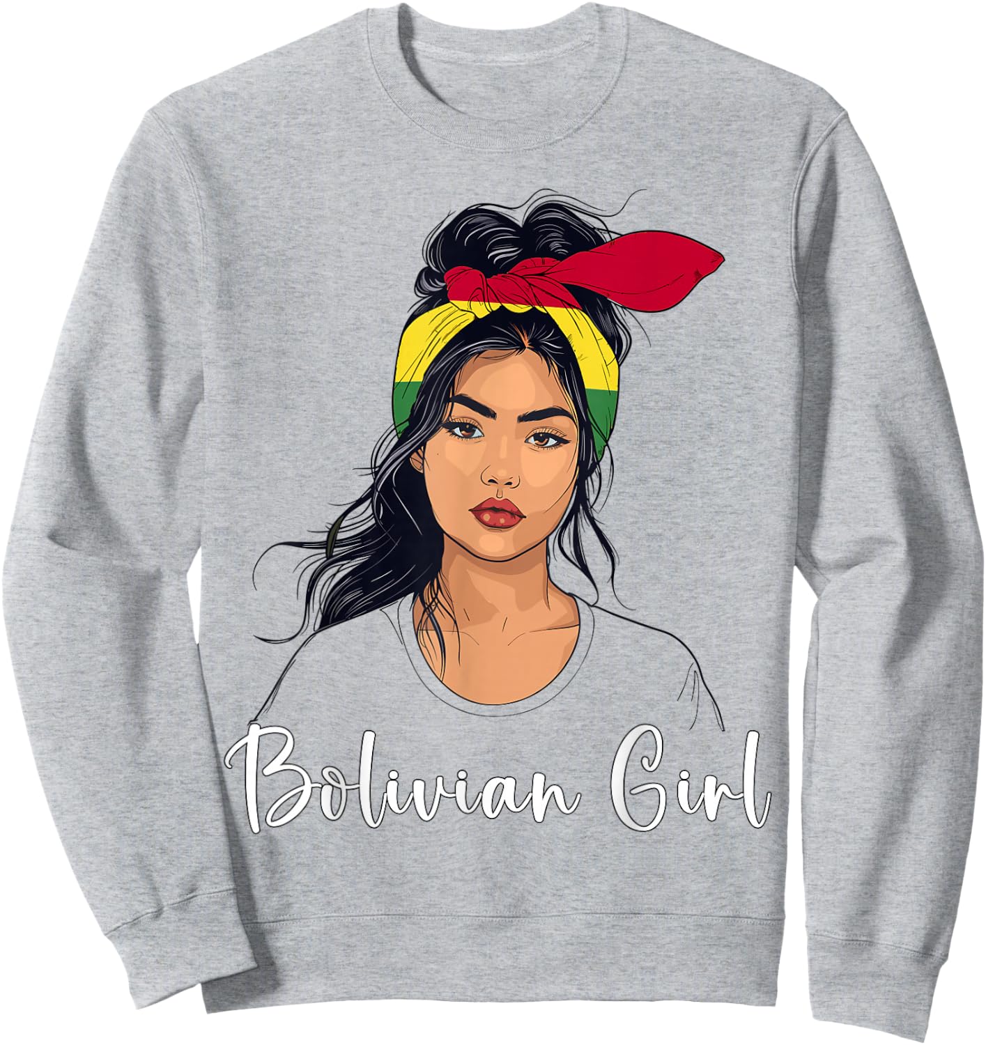 Bolivian Flag Heritage Costume Girl Souvenirs Bolivia Sweatshirt - Sweatshirt | Ash