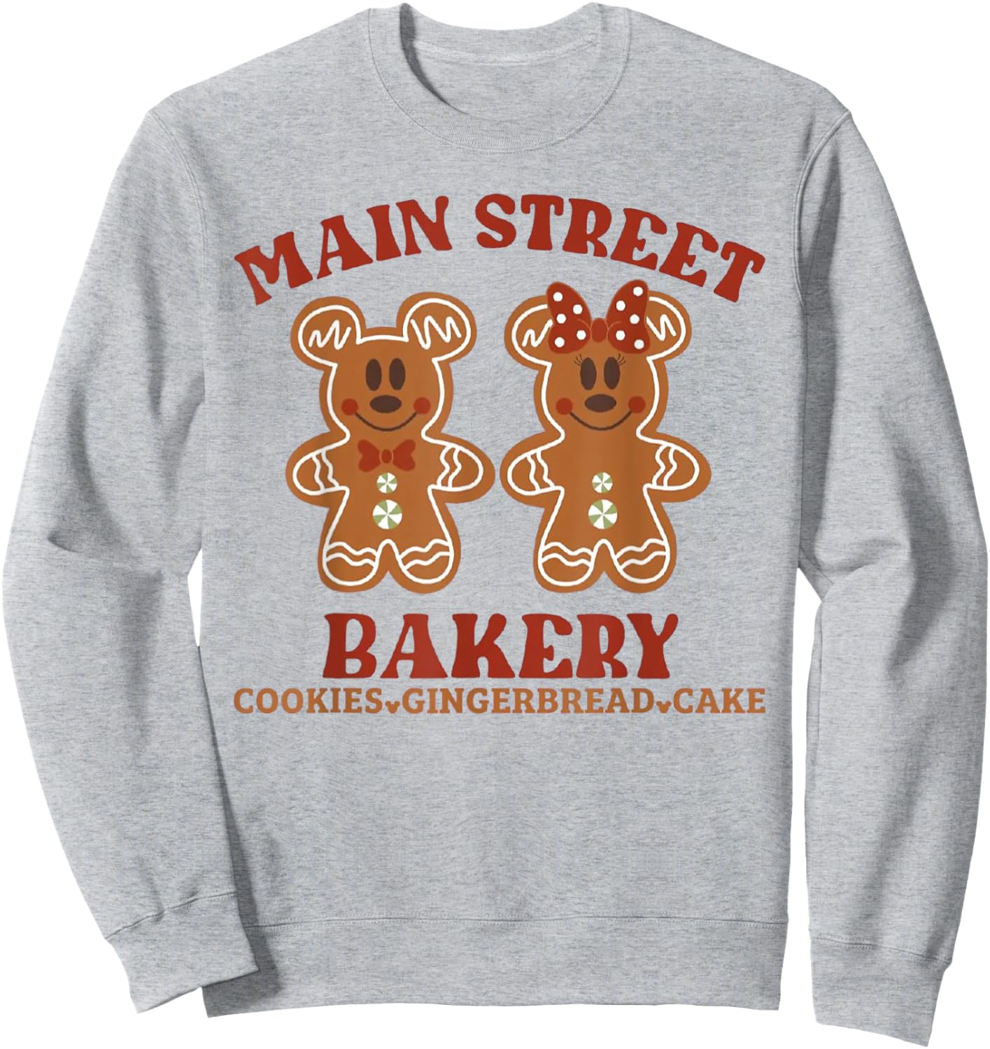 Main Street Bakery Cookies Gingerbread Cake Christmas Sweatshirt - Sweatshirt | Ash