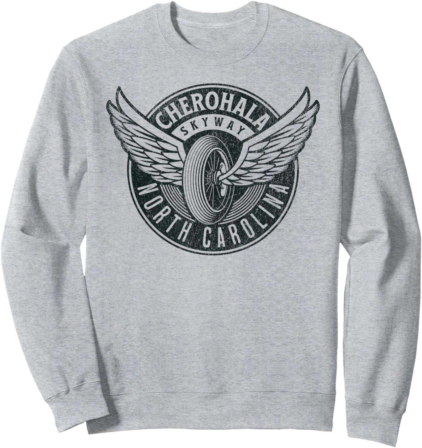 Cherohala Skyway North Carolina Motorcycle Biker Trail Sweatshirt - Sweatshirt | Ash