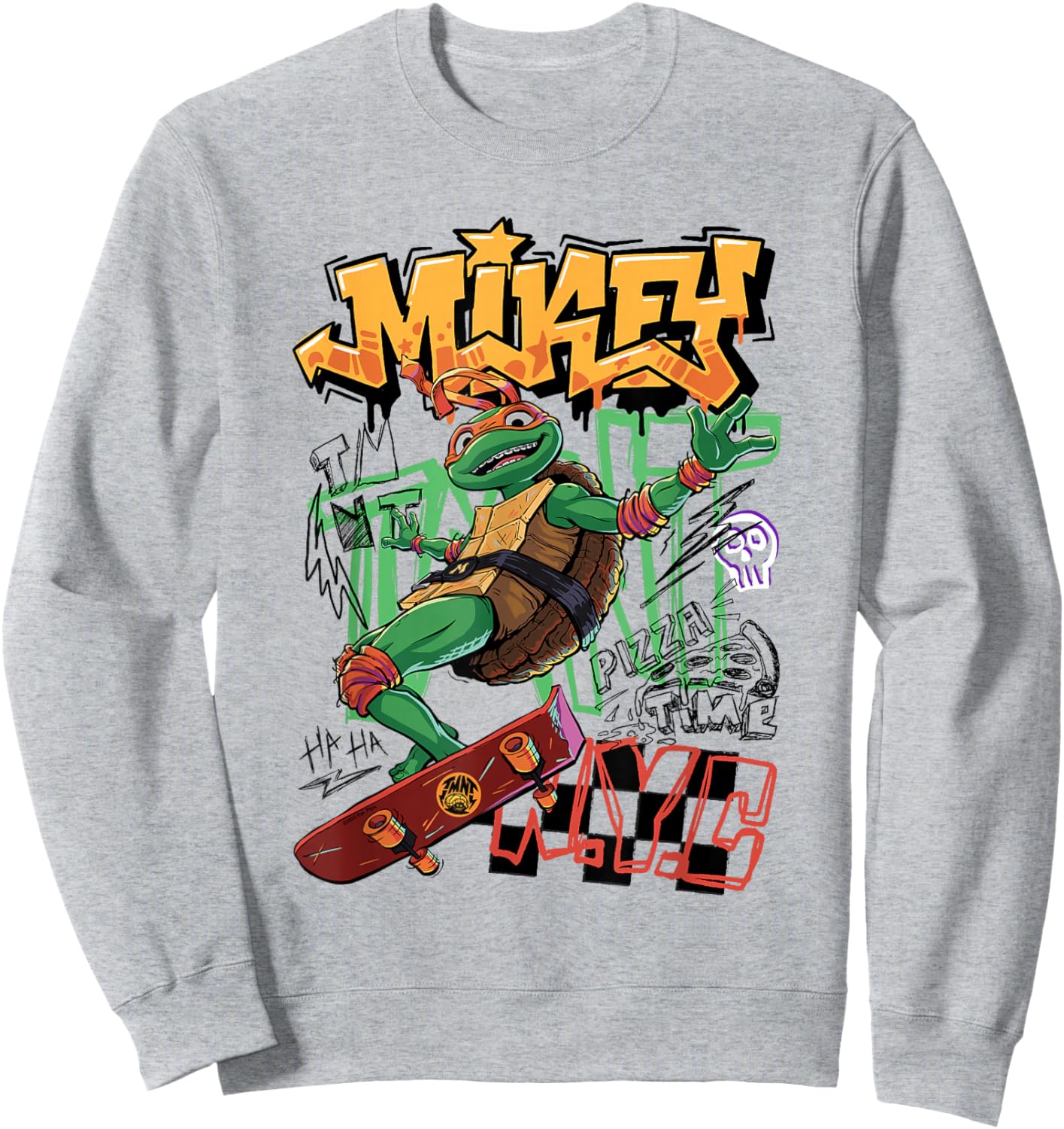 Teenage Mutant Ninja Turtles: Mutant Mayhem Skater Mikey Sweatshirt - Sweatshirt | Ash