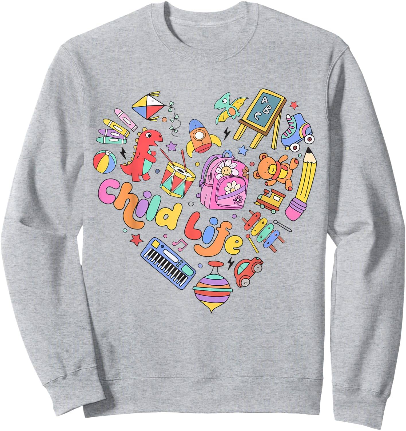 Retro Child Life Specialist Play Therapy Child life Intern Sweatshirt - Sweatshirt | Ash
