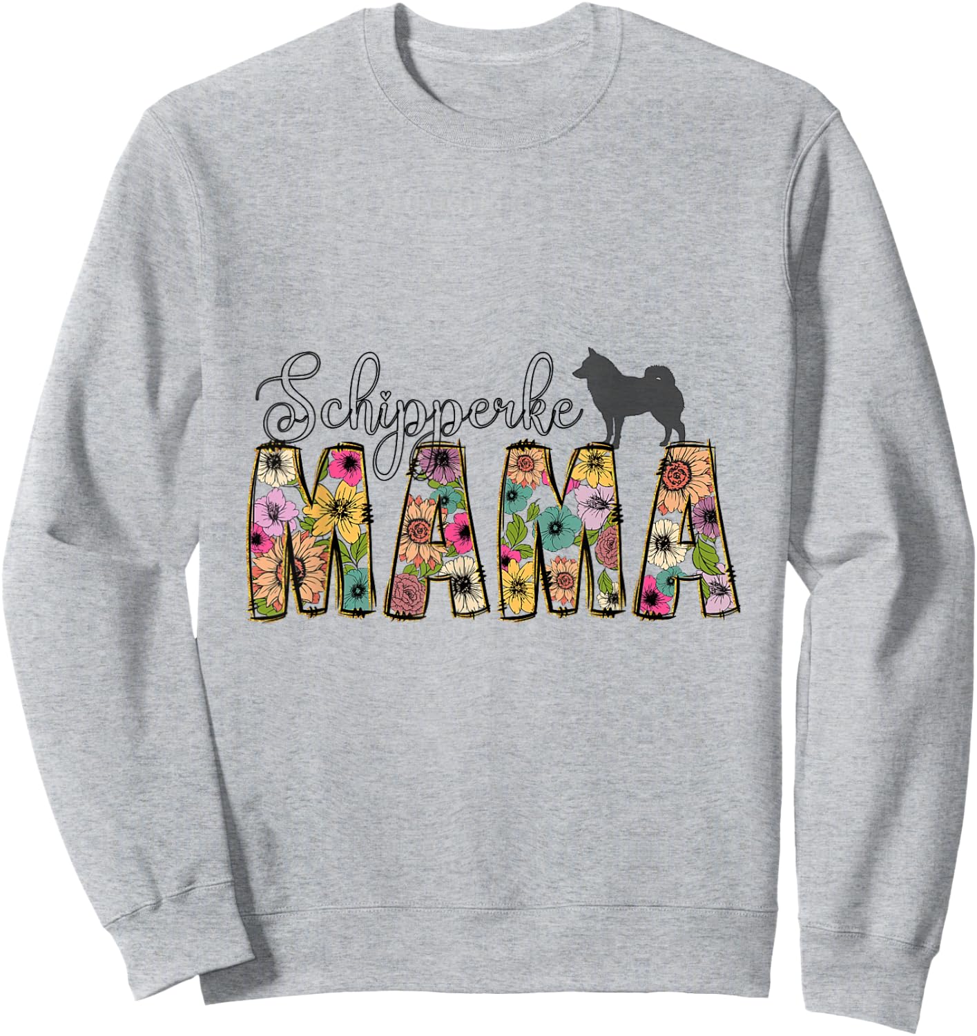 Schipperke Dog Sweatshirt - Sweatshirt | Ash