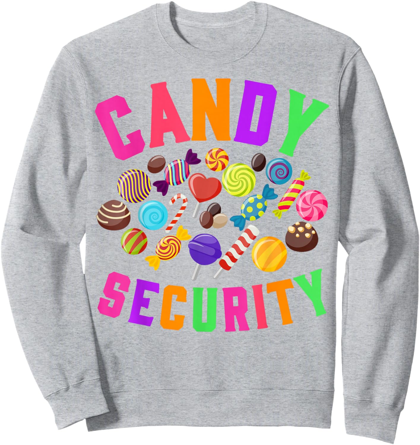 Candy Security Funny Halloween Party Costume Boys Girls Kids Sweatshirt - Sweatshirt | Ash