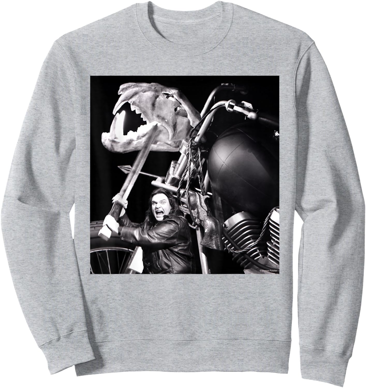 Meatloaf Bad Attitude Tour 1985 By Simon Fowler Sweatshirt - Sweatshirt | Ash