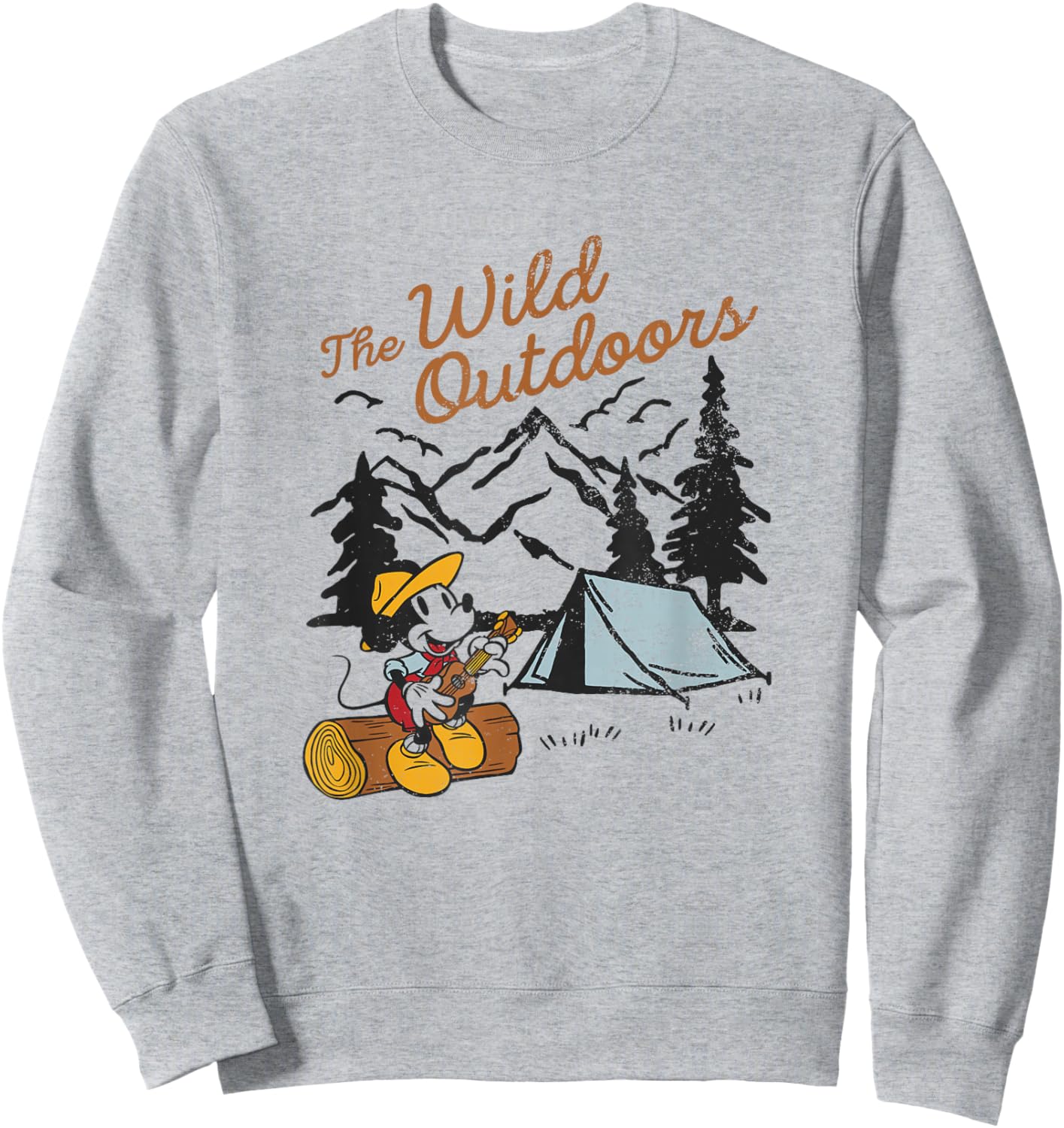 Disney Mickey And Friends The Wild Outdoors Mickey Camper Sweatshirt - Sweatshirt | Ash