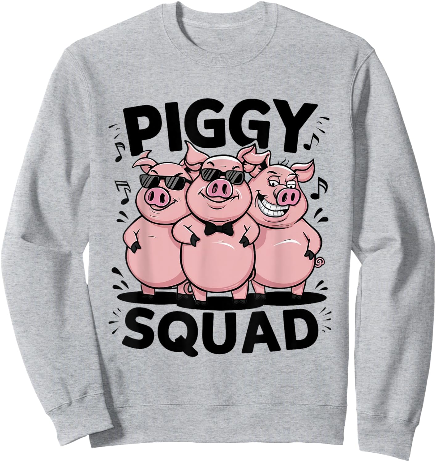 Piggy Squad Funny Farmer Life Farm Pigs Lover Woman Men Kids Sweatshirt - Sweatshirt | Ash