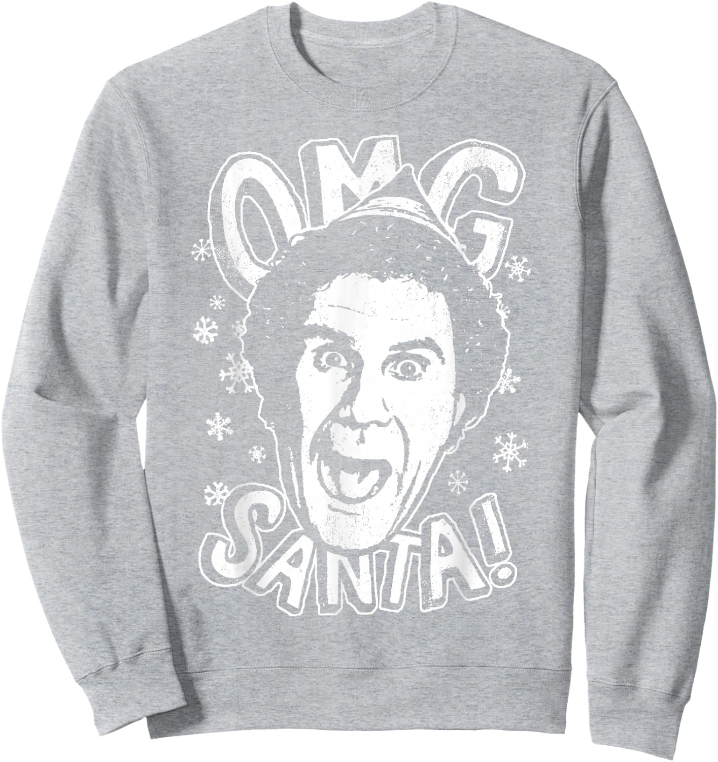 Elf OMG Santa Sweatshirt - Sweatshirt | Ash