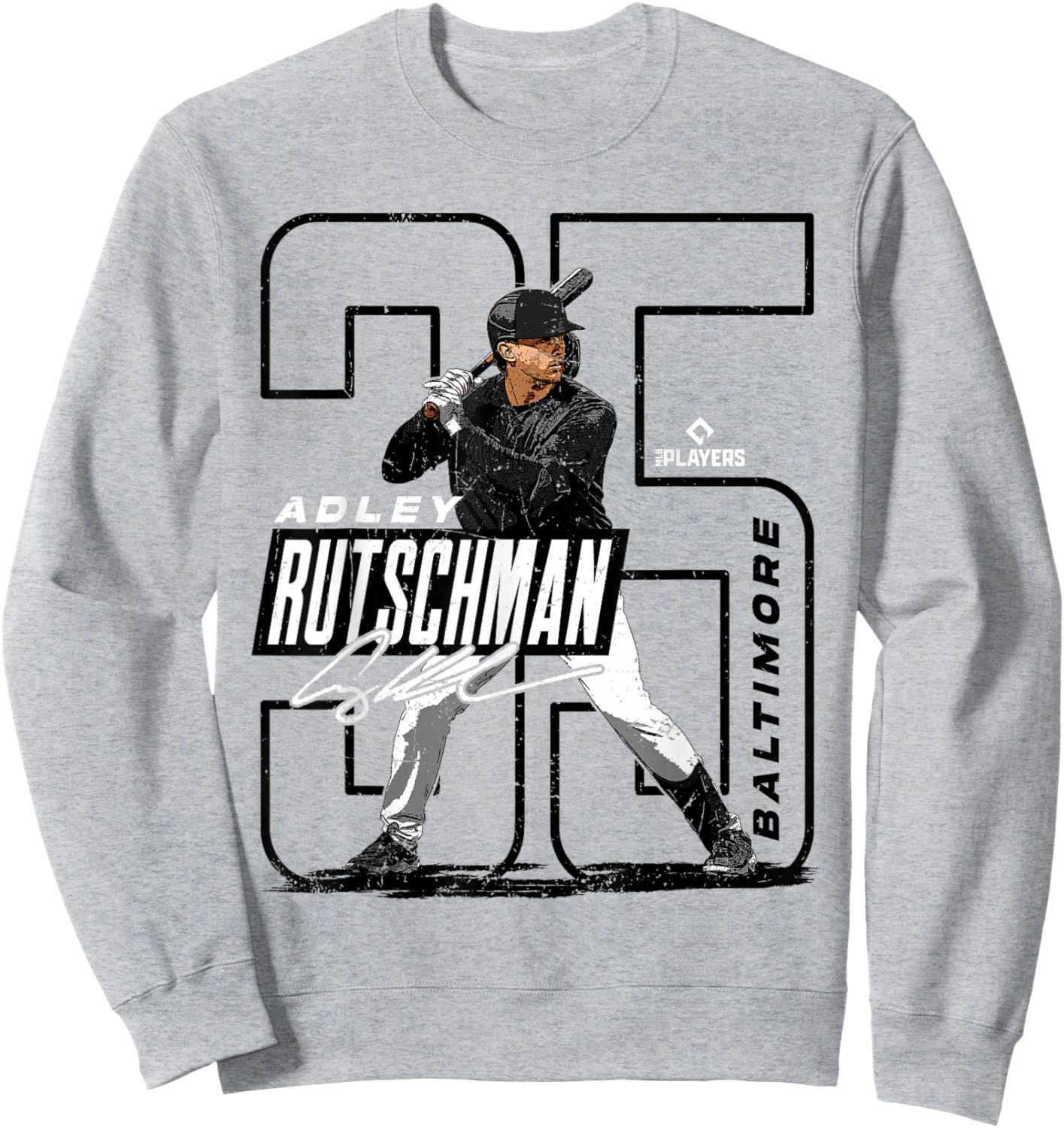 Adley Rutschman | Baltimore MLB Players | MLBRUTS3001-S Sweatshirt - Sweatshirt | Ash