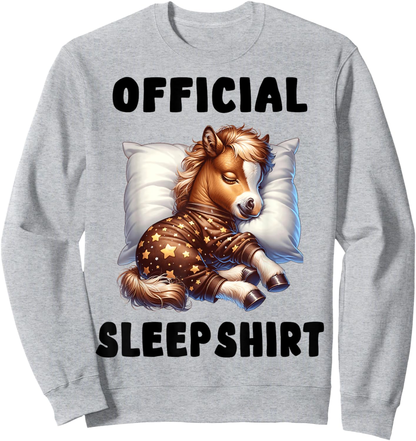 Horse - Official Sleepshirt Pajamas Nightgown Sweatshirt - Sweatshirt | Ash