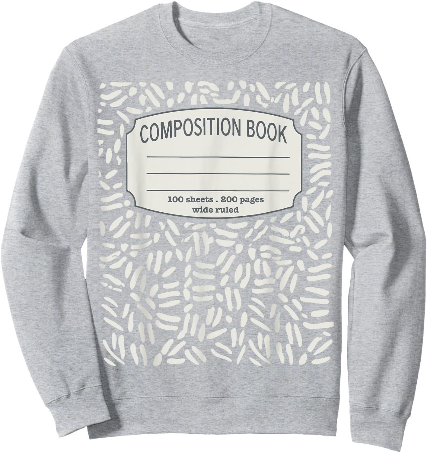 Composition Notebook Costume - Matching Group Halloween Sweatshirt - Sweatshirt | Ash