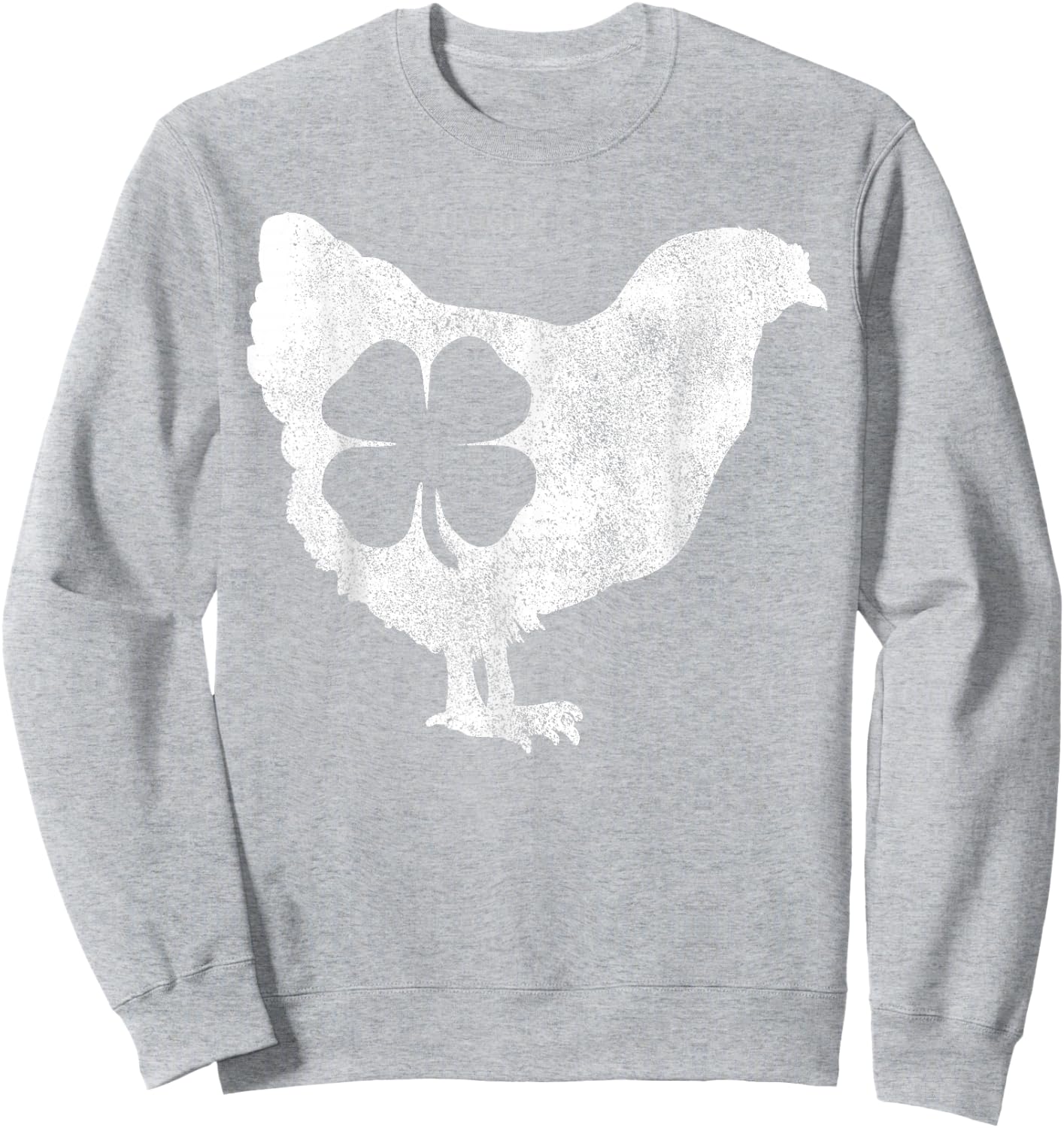 Chicken Bird Hen Shamrock St. Patrick's Day Saint Paddy's Sweatshirt - Sweatshirt | Ash
