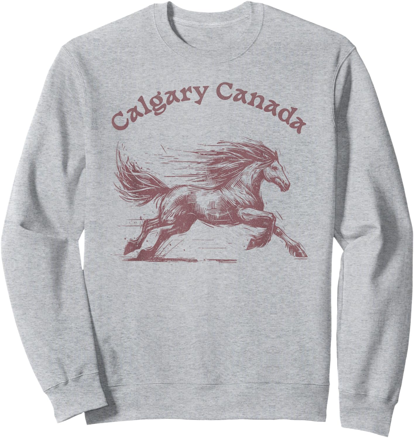 Calgary Canada Horse Rodeo Sweatshirt - Sweatshirt | Ash
