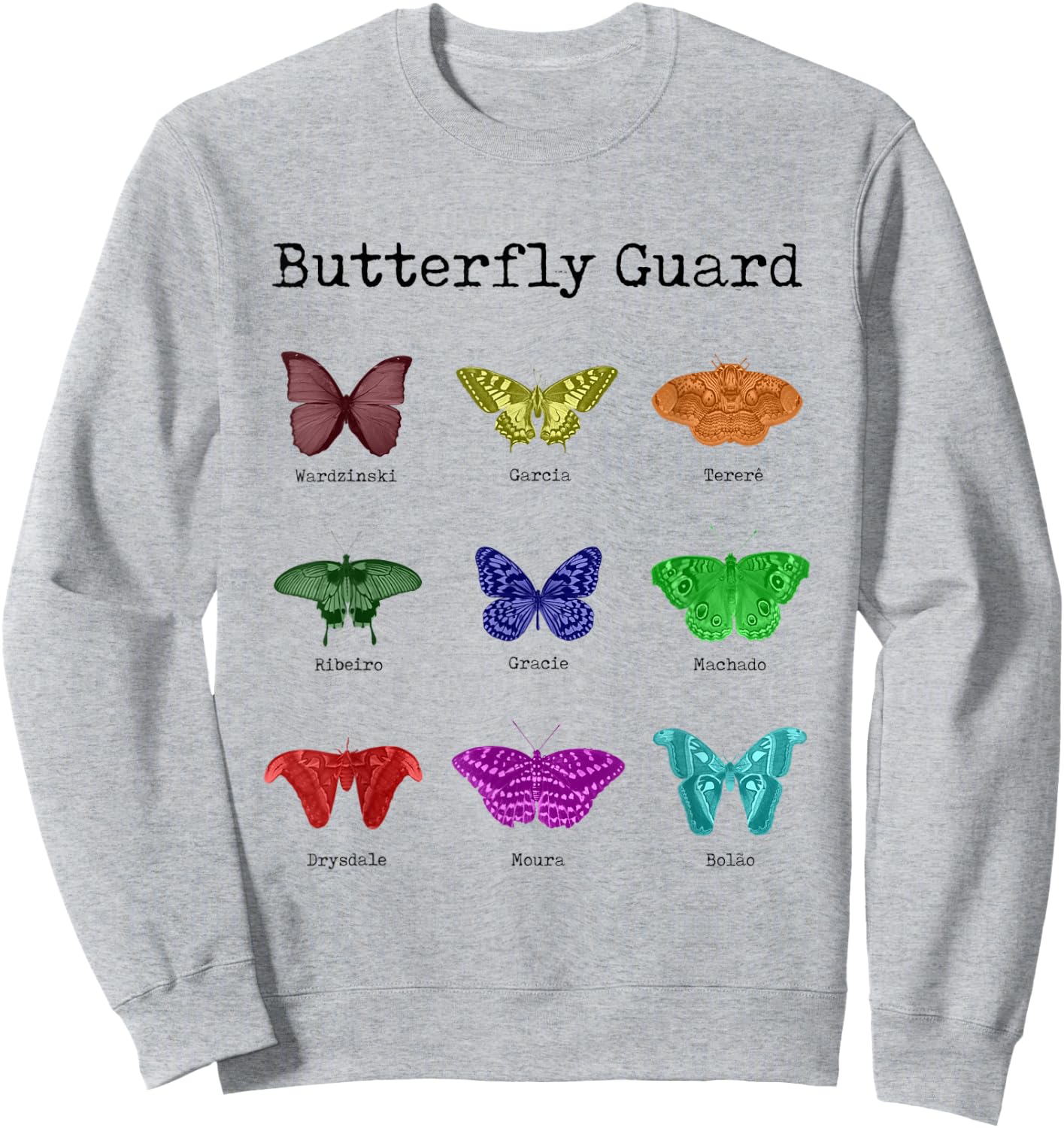 MMA, Brazilian Jiu Jitsu (BJJ) Butterfly Guard Sweatshirt - Sweatshirt | Ash