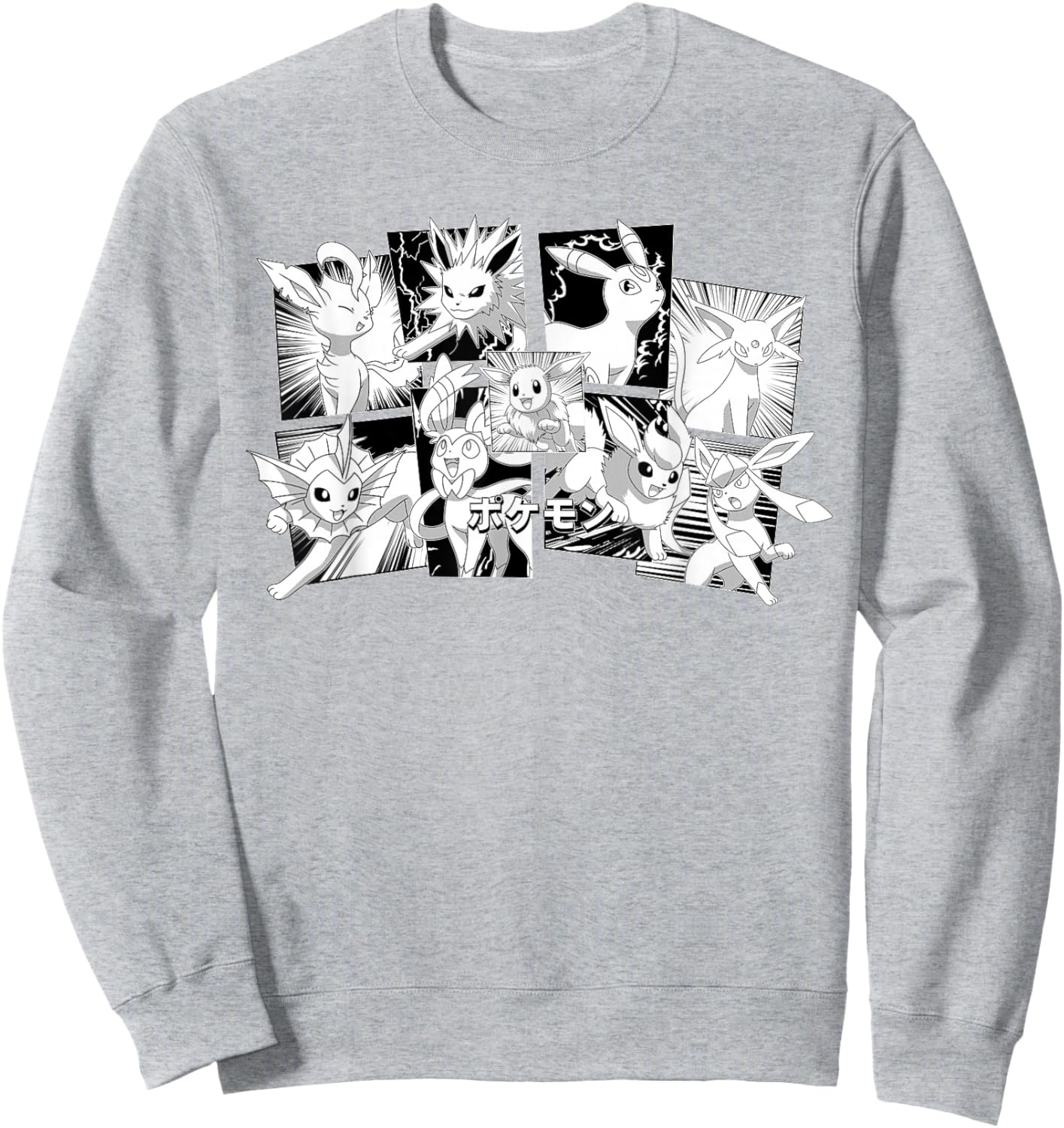 Pokémon - Eeveelutions Character Group Manga Panels Sweatshirt - Sweatshirt | Ash