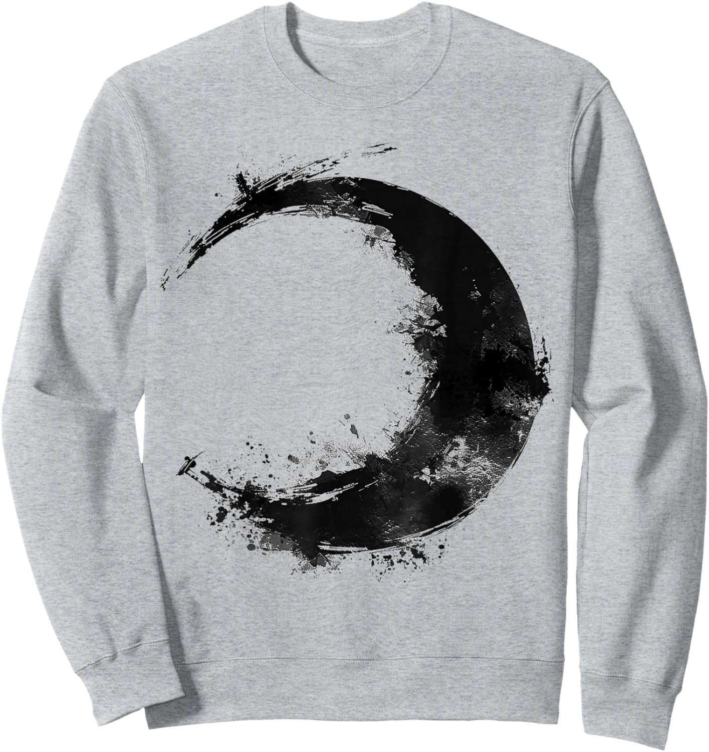 Moon Lover Painting Art Drawing Abstract Graphic Moon Sweatshirt - Sweatshirt | Ash