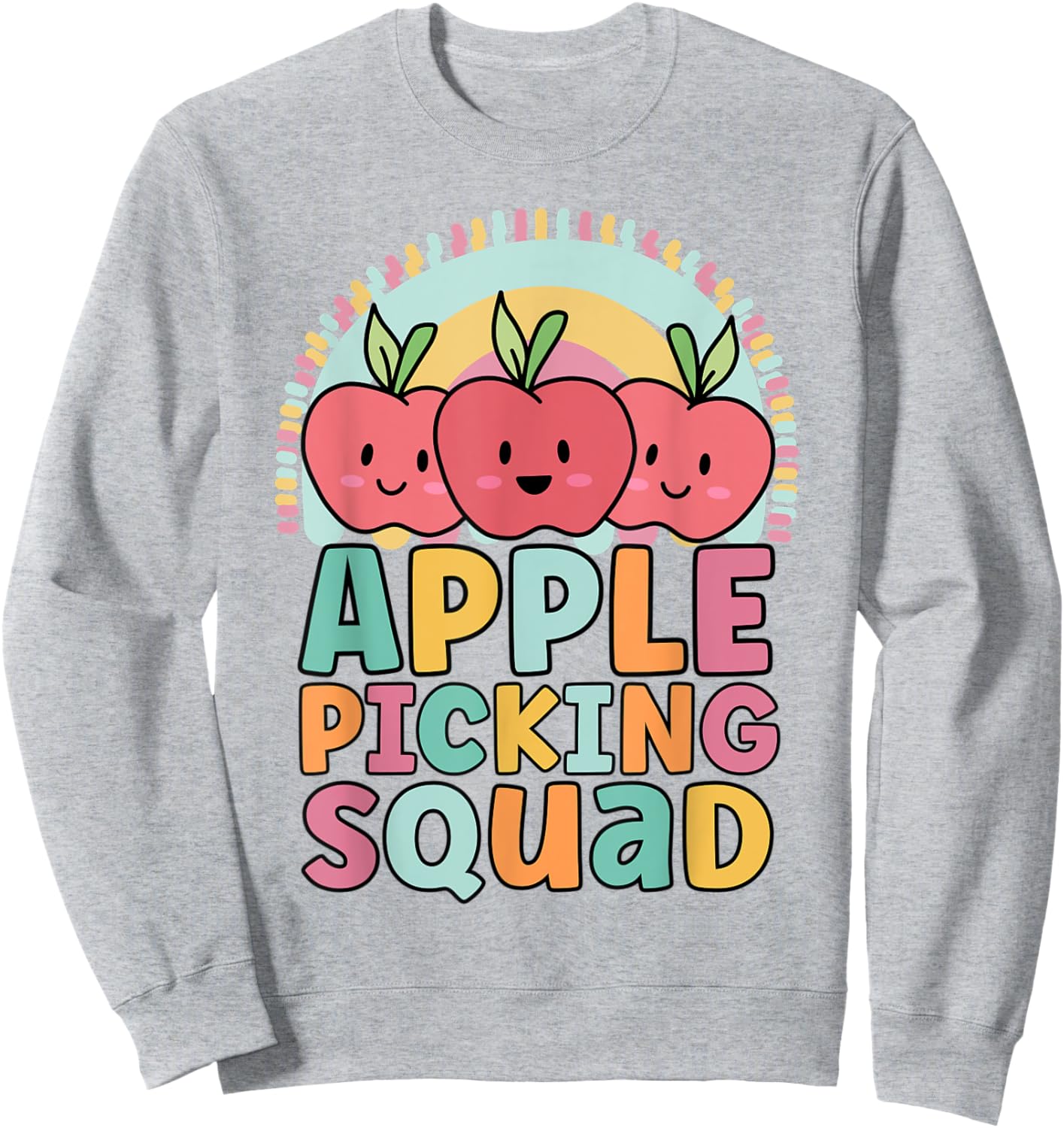 Apples Picking Squad Funny Matching For Girls Summer Fall Sweatshirt - Sweatshirt | Ash