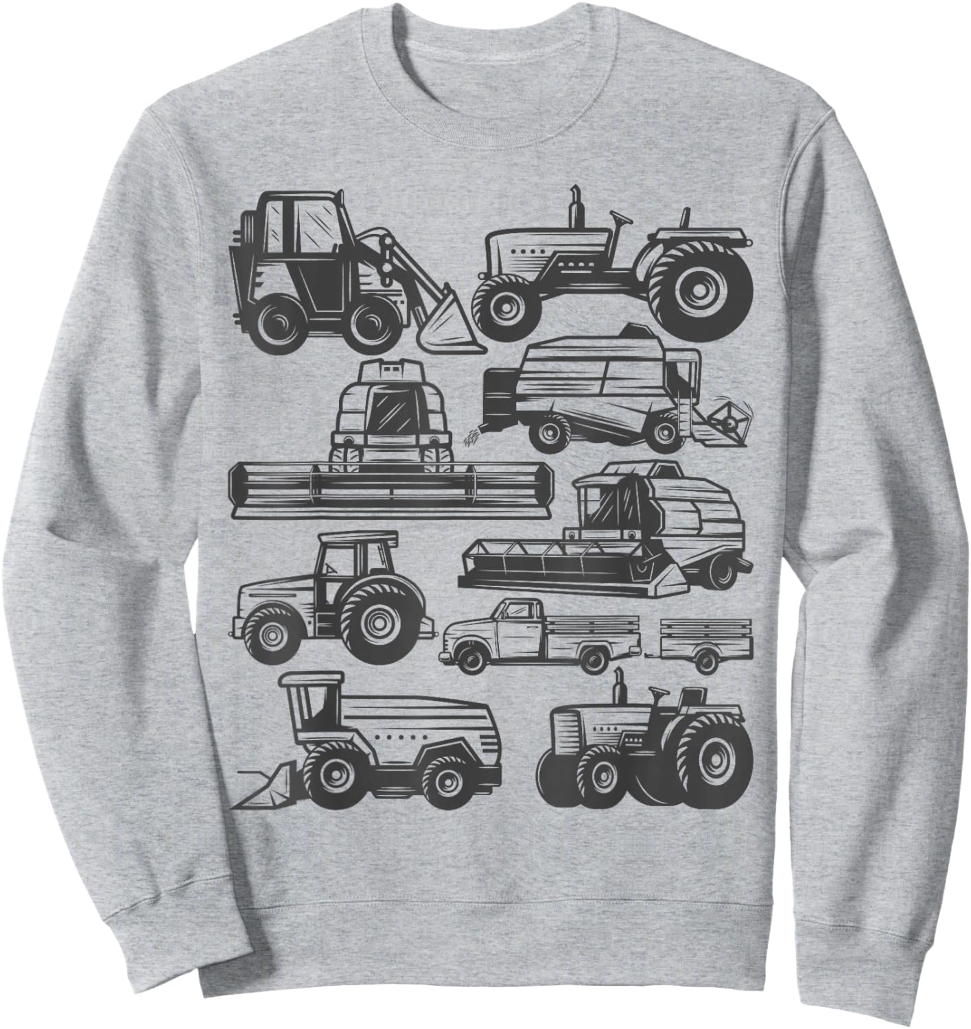 Tractor Farmer Farming Trucks Farm Boys Toddlers Girls Kids Sweatshirt - Sweatshirt | Ash