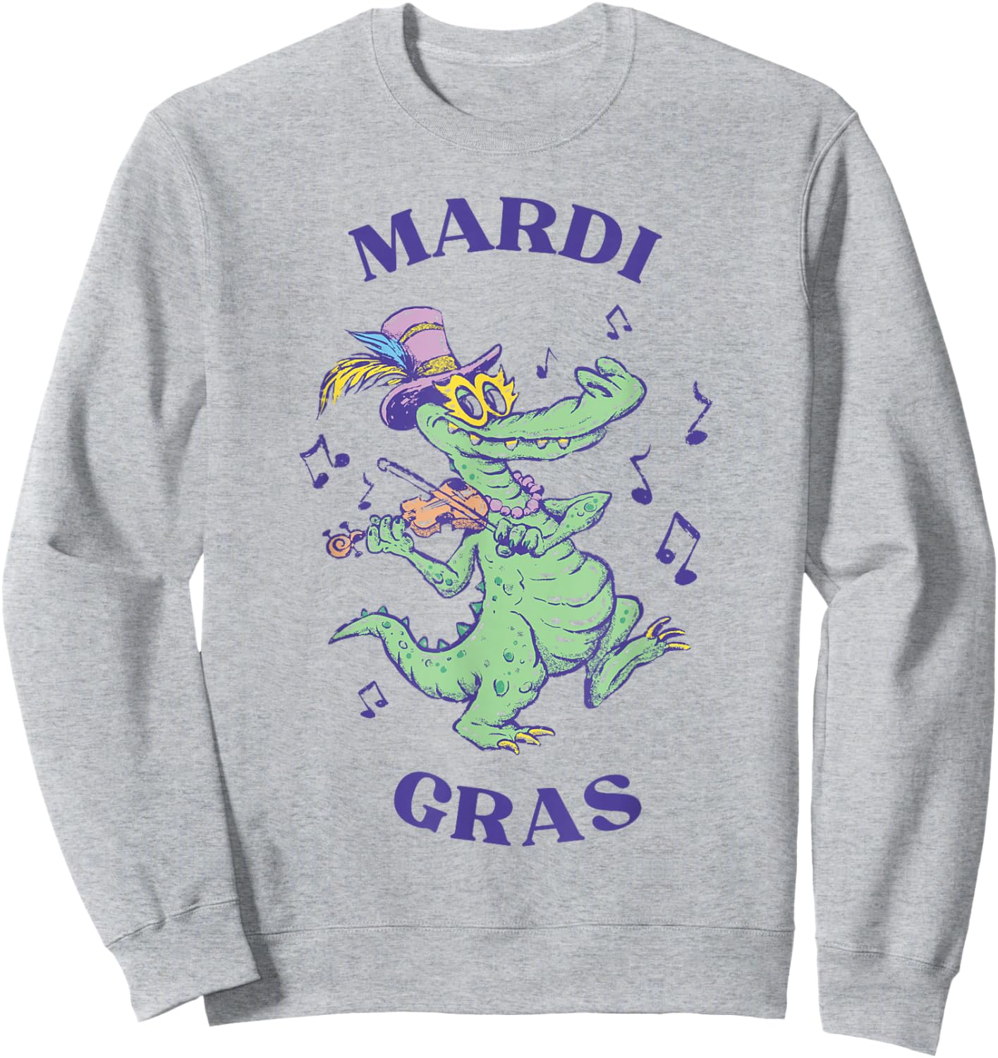Crocodile Mardi Grawr Costume Mardi Gras Gator Men Women Kid Sweatshirt - Sweatshirt | Ash