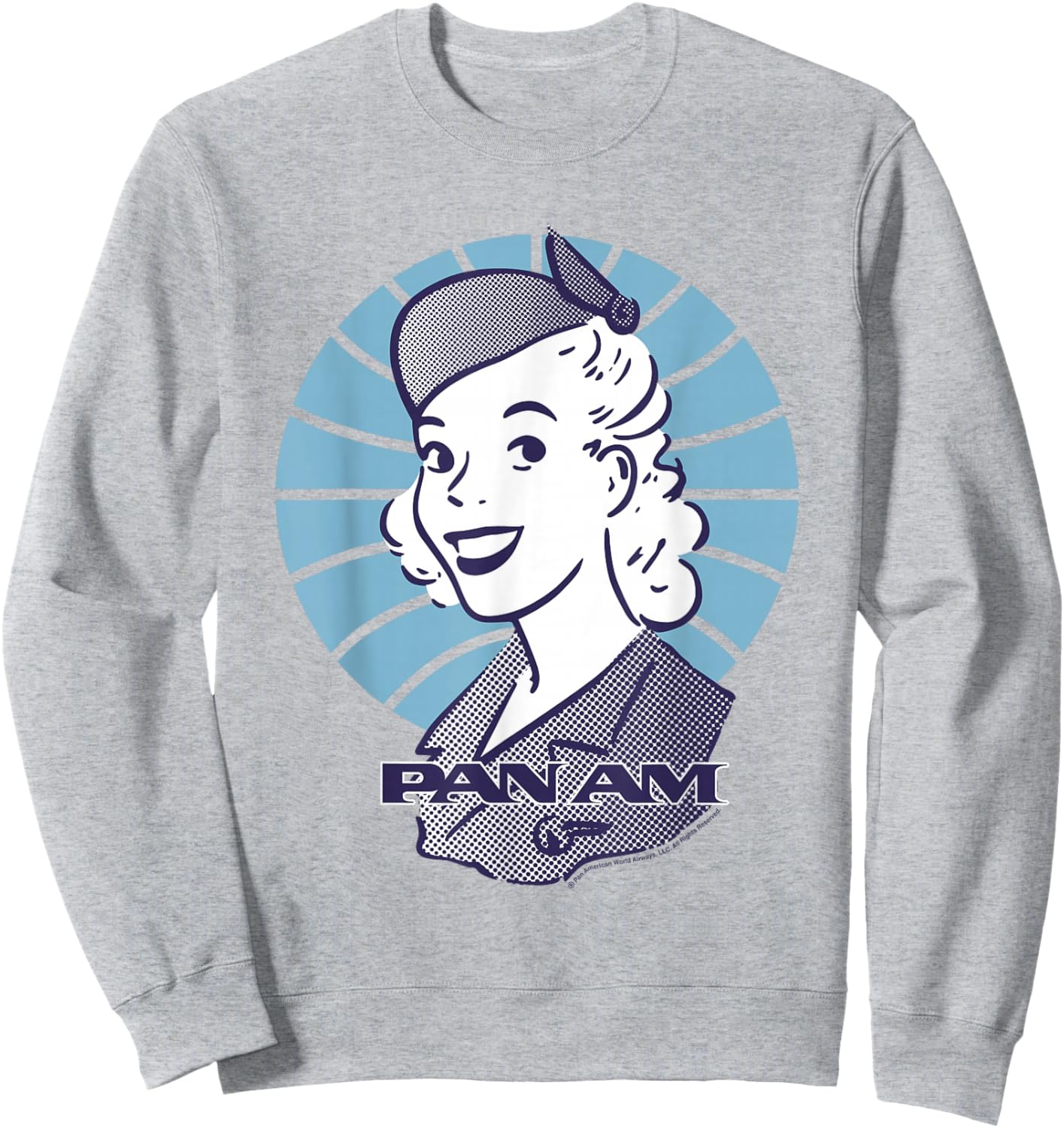 Pan Am Flight Attendant Smile Sweatshirt - Sweatshirt | Ash