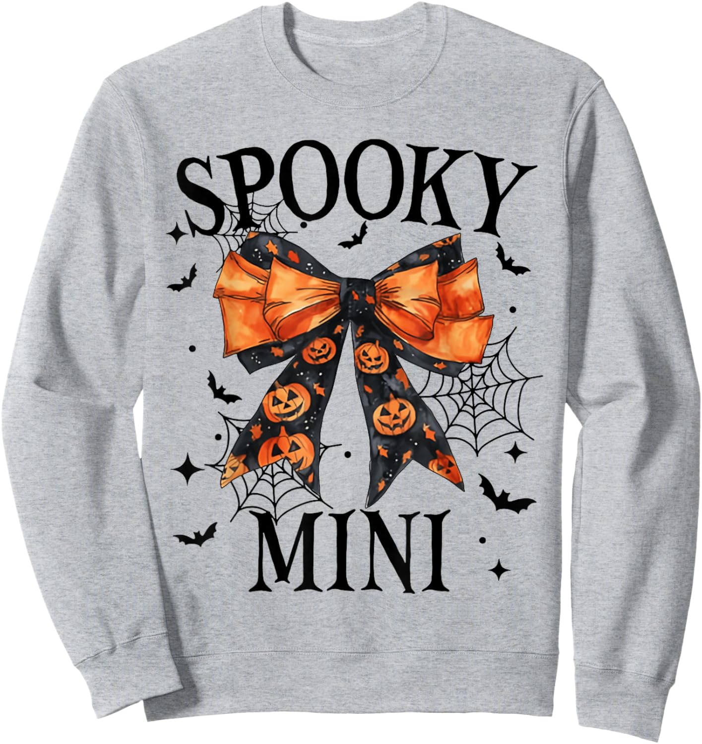 Spooky Mama Mini Coquette Halloween Spooky vibes Sweatshirt - Sweatshirt | Ash