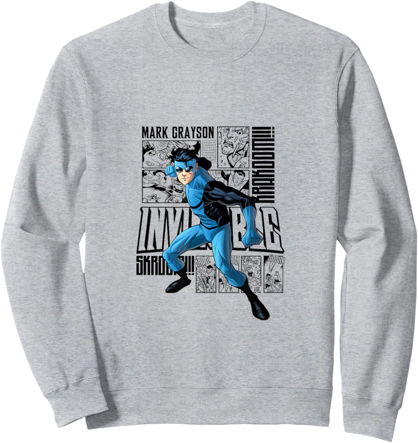 Invincible Blue Suit Collage Sweatshirt - Sweatshirt | Ash