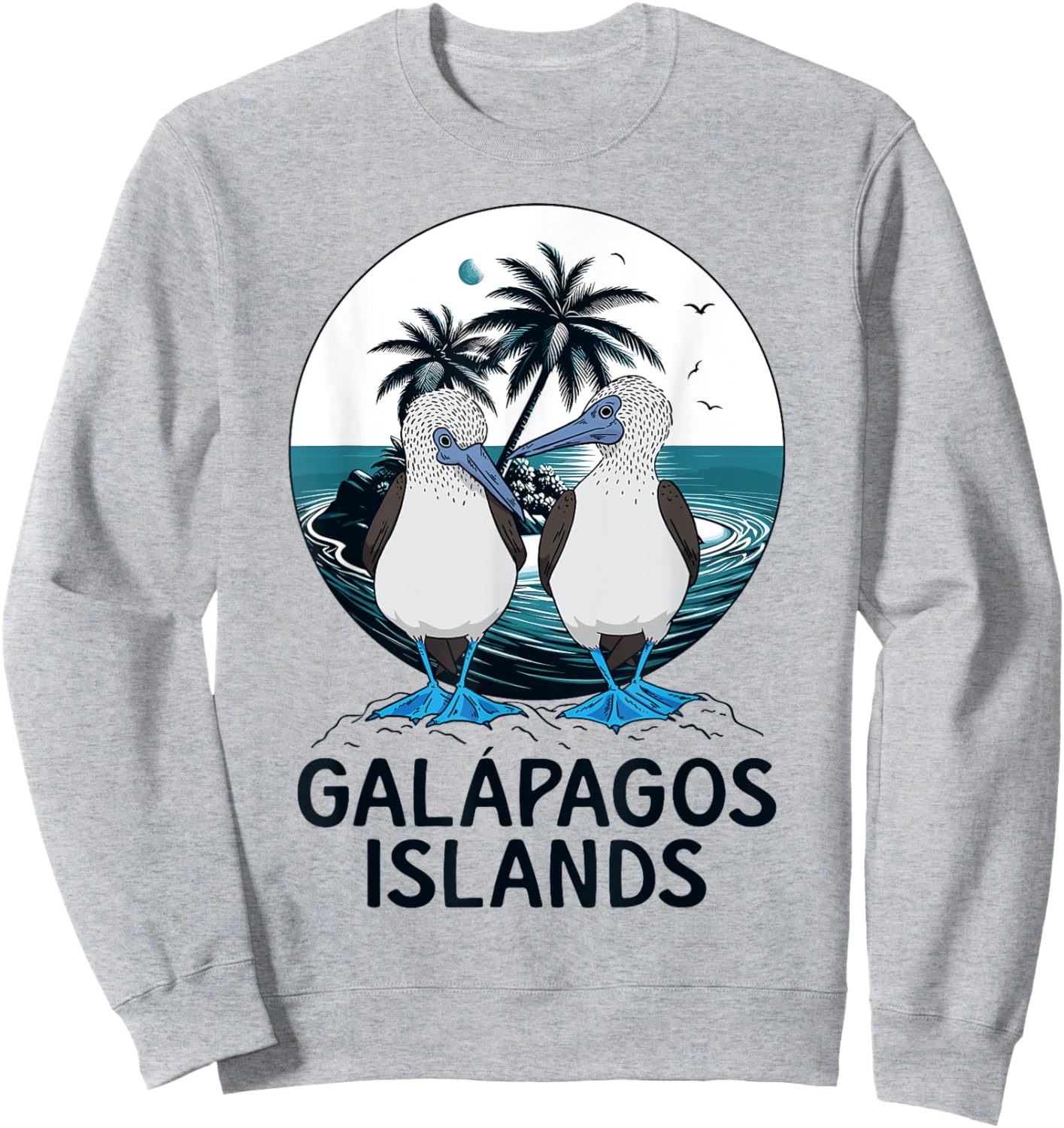 Seabirds Blue Footed Booby Bird Galapagos Islands Sweatshirt - Sweatshirt | Ash