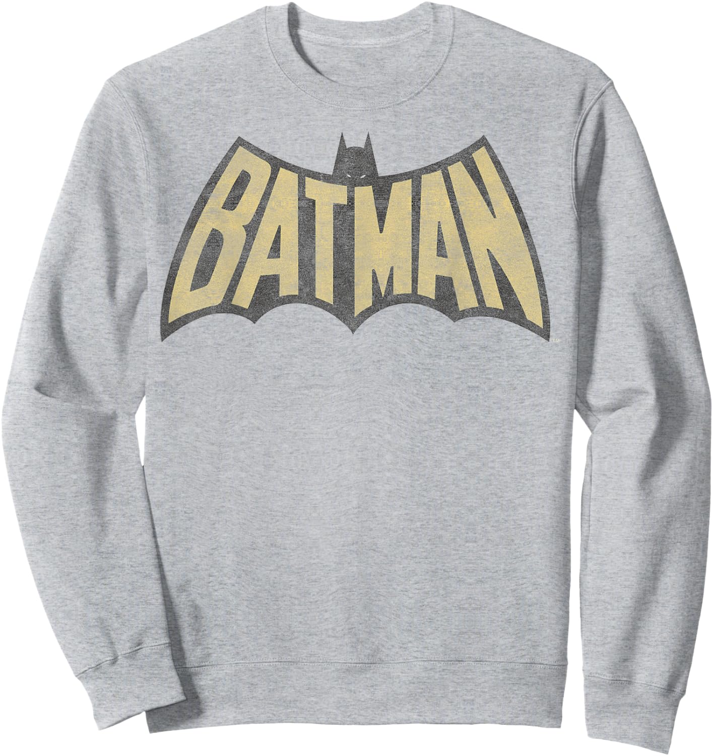 DC Comics Batman Gold Vintage Logo Sweatshirt - Sweatshirt | Ash