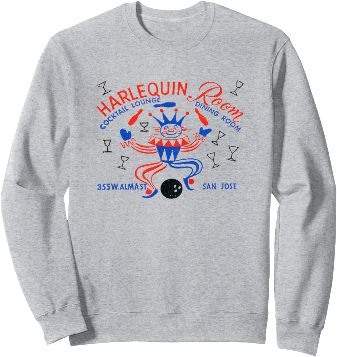 Harlequin Retro California 50s Bar & Lounge Vintage San Jose Sweatshirt - Sweatshirt | Ash