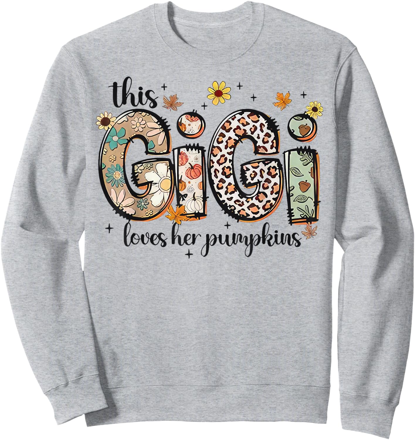 This Gigi Loves Her Pumpkins Fall Thanksgiving Sweatshirt - Sweatshirt | Ash