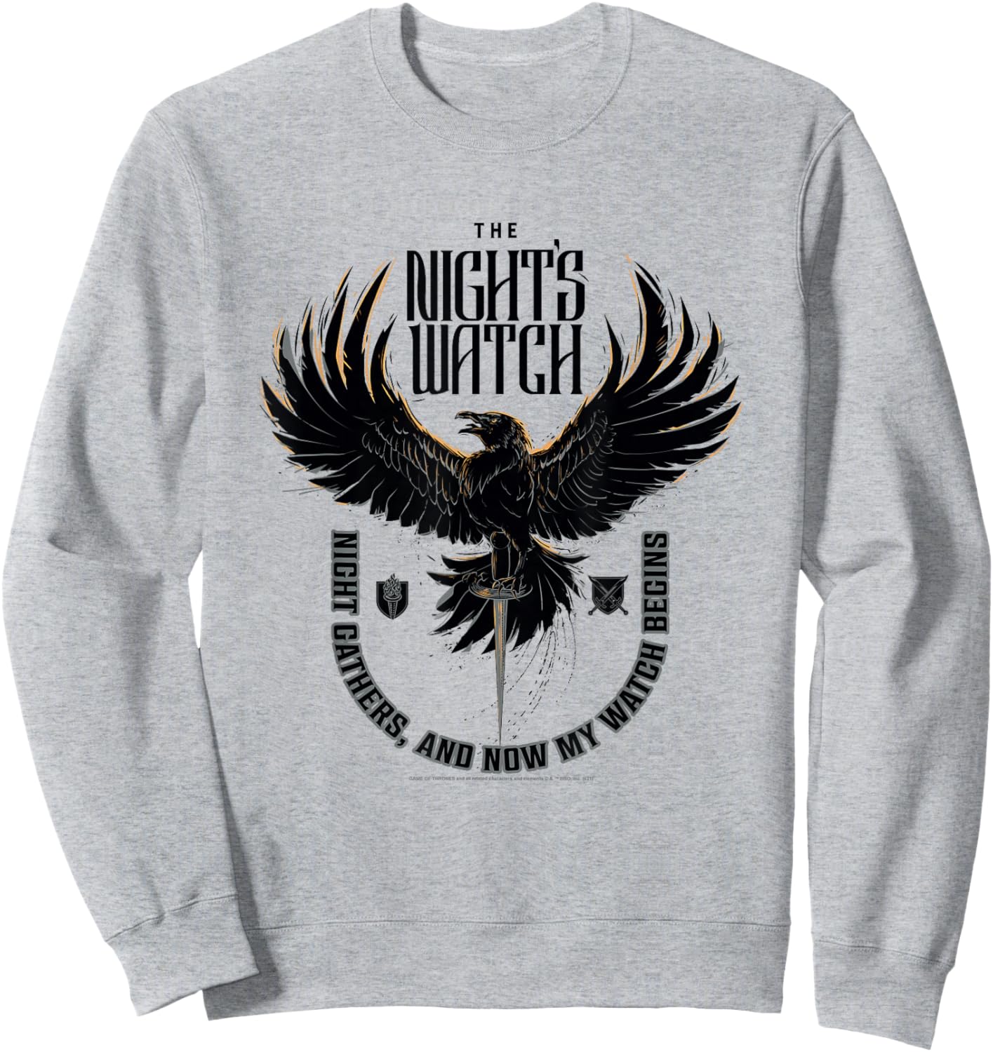 Game of Thrones The Night's Watch Crow Sweatshirt - Sweatshirt | Ash