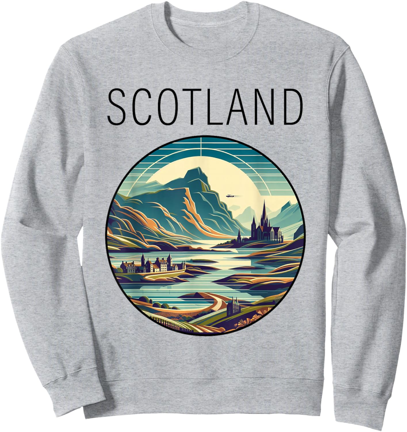 Scotland scenery Art Deco Sweatshirt - Sweatshirt | Ash