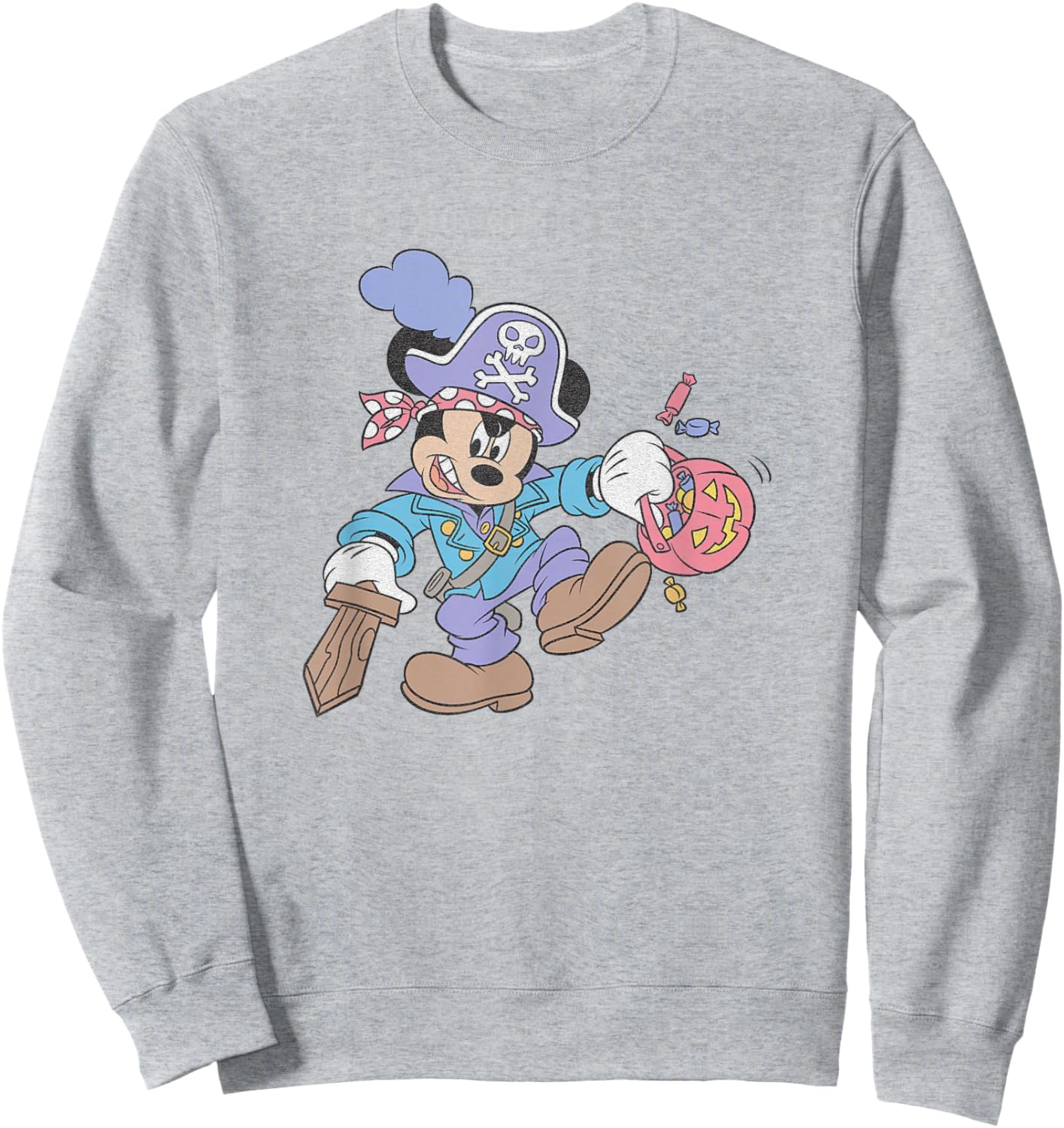 Disney Mickey And Friends Halloween Pirate Candy Costume Sweatshirt - Sweatshirt | Ash