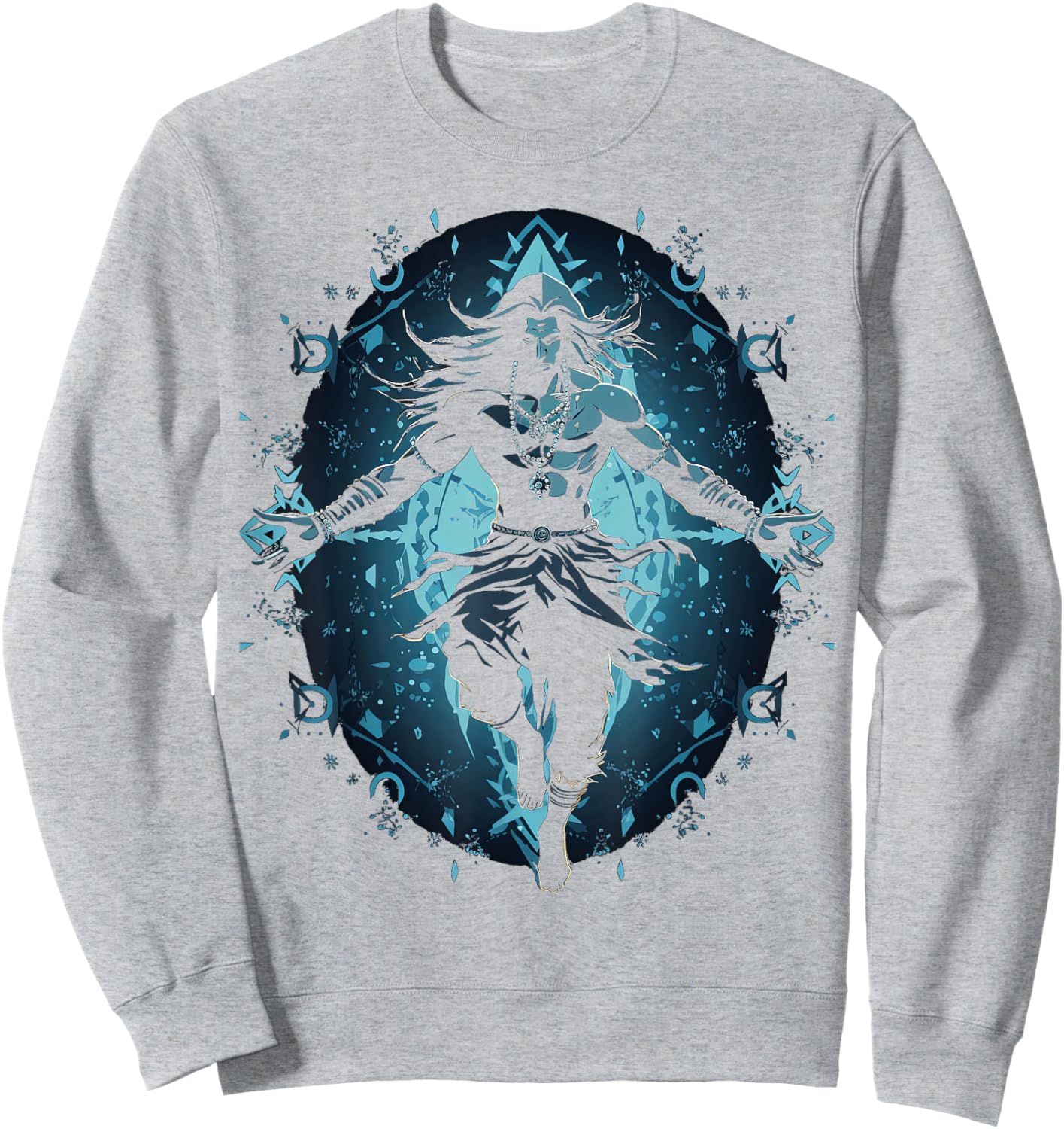 Shiva spiritual hindu god tandava dance yoga meditation Sweatshirt - Sweatshirt | Ash